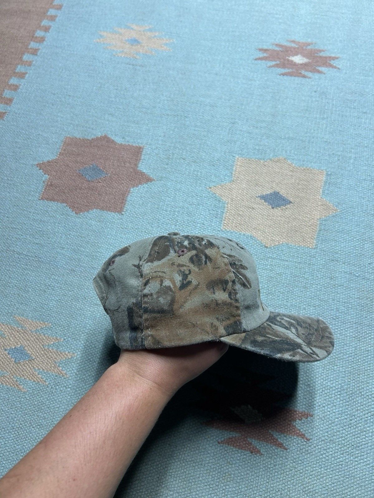 Vintage VTG 80s SnapBack hat camo team realtree camouflage made USA Size ONE SIZE - 9 Thumbnail