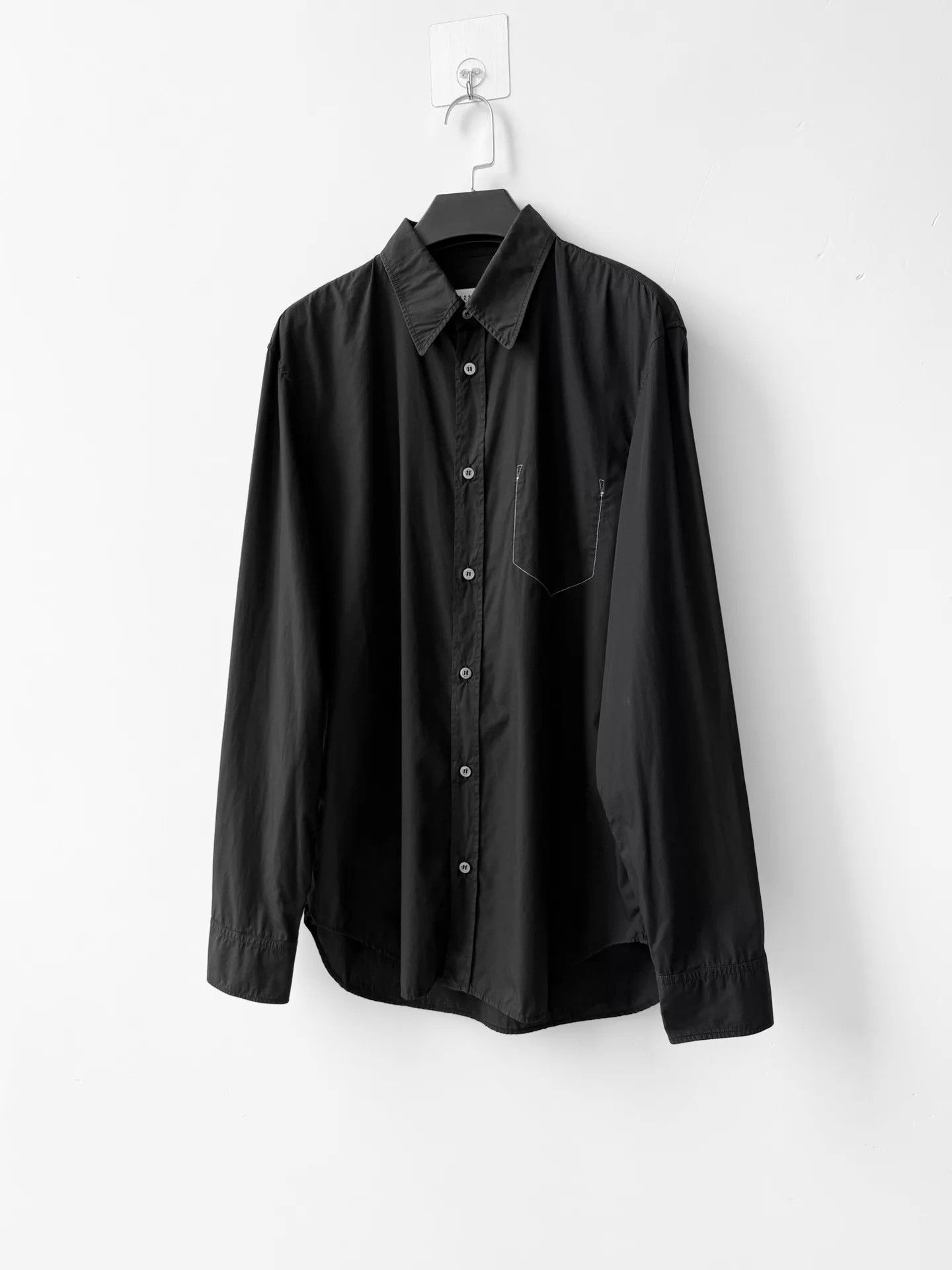 Maison Margiela Maison Margiela SS20 Contrast Stitch Pocket Shirt Black 40 Size US M / EU 48-50 / 2 - 2 Thumbnail