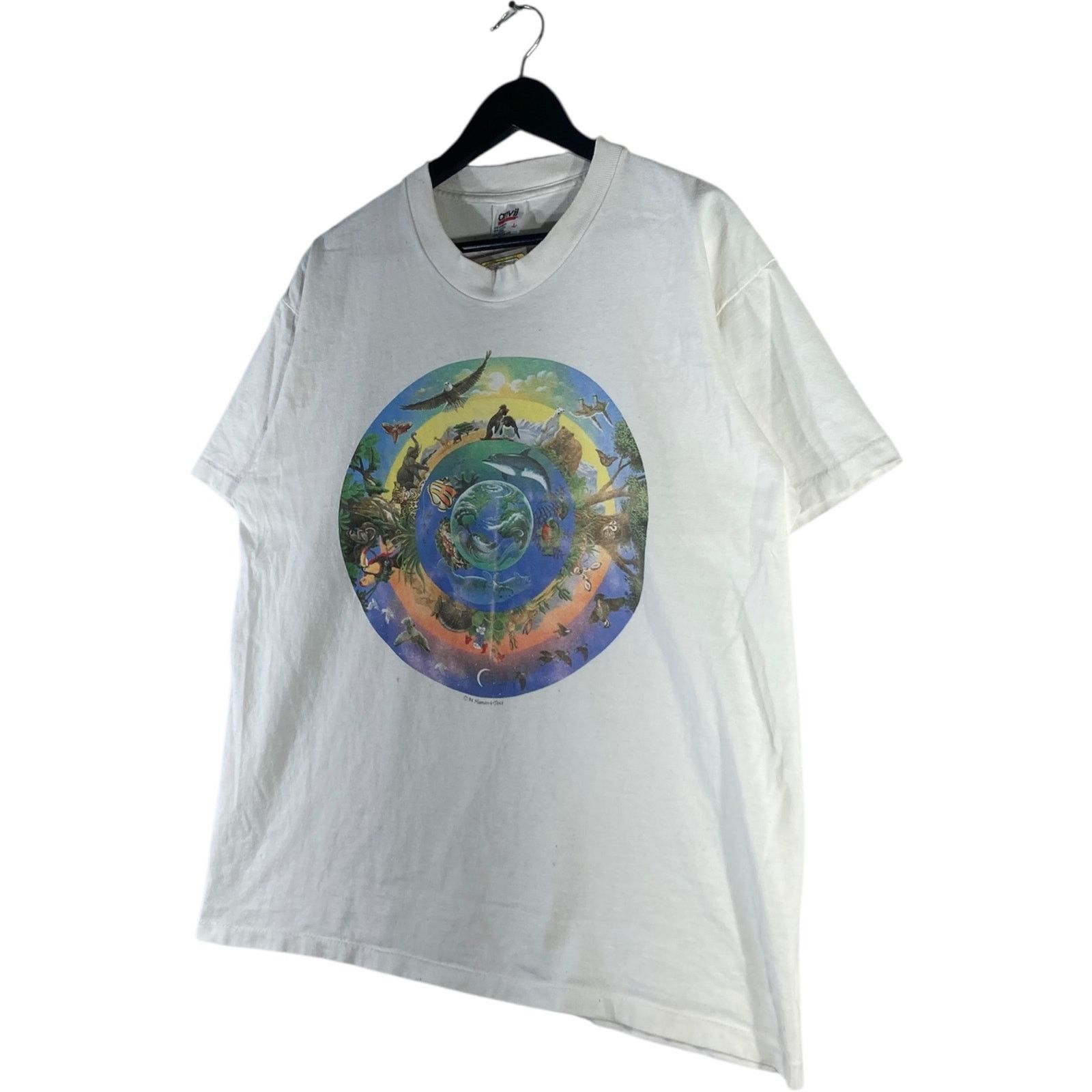 Anvil Vintage Animals Planet Pre-Shrunk Short Sleeve T-Shirt Large Size US L / EU 52-54 / 3 - 3 Thumbnail