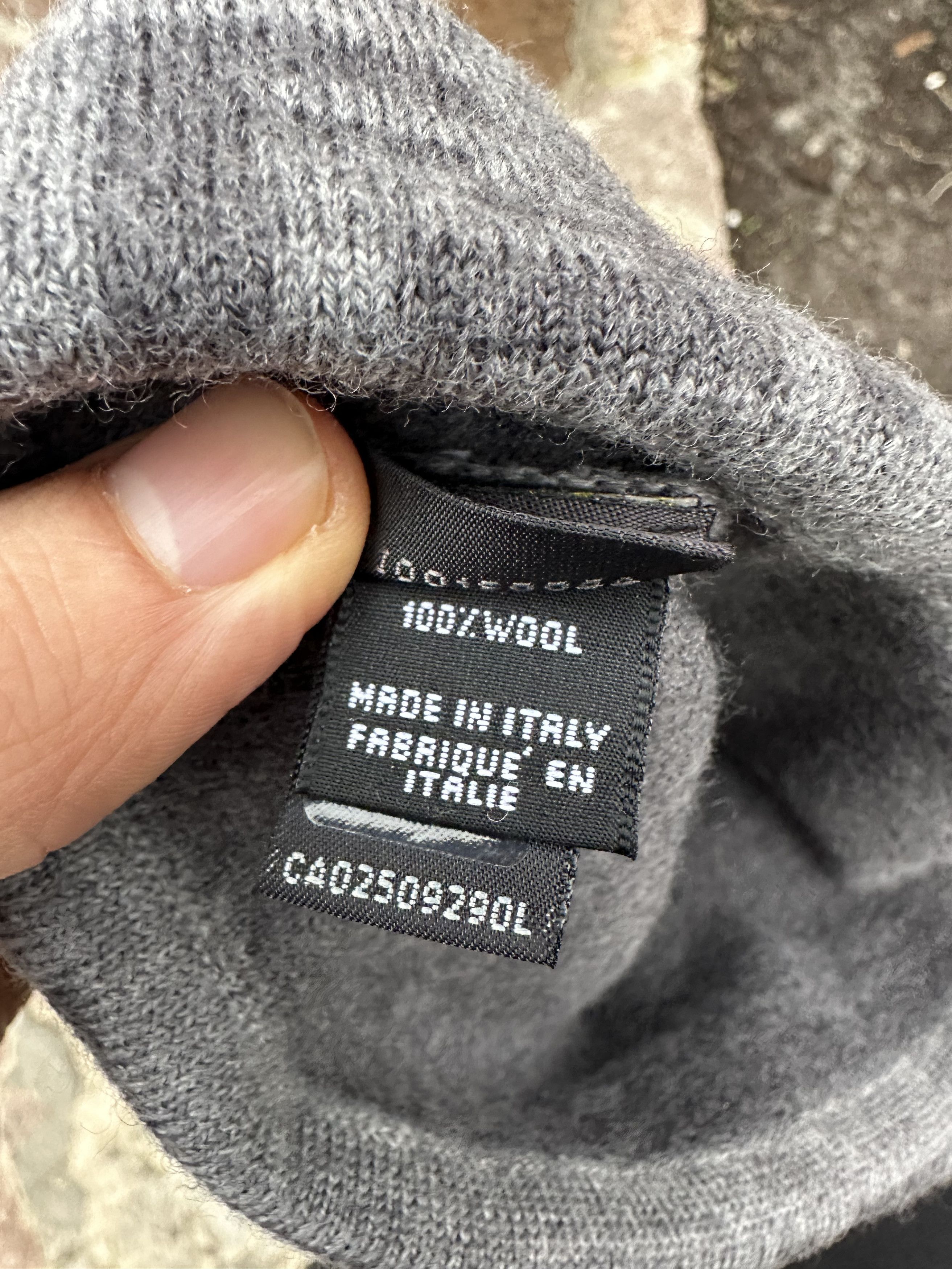 Fendi FENDI Hat Wool Beanie Monogram Zucca FF Logo Grey Size ONE SIZE - 3 Thumbnail