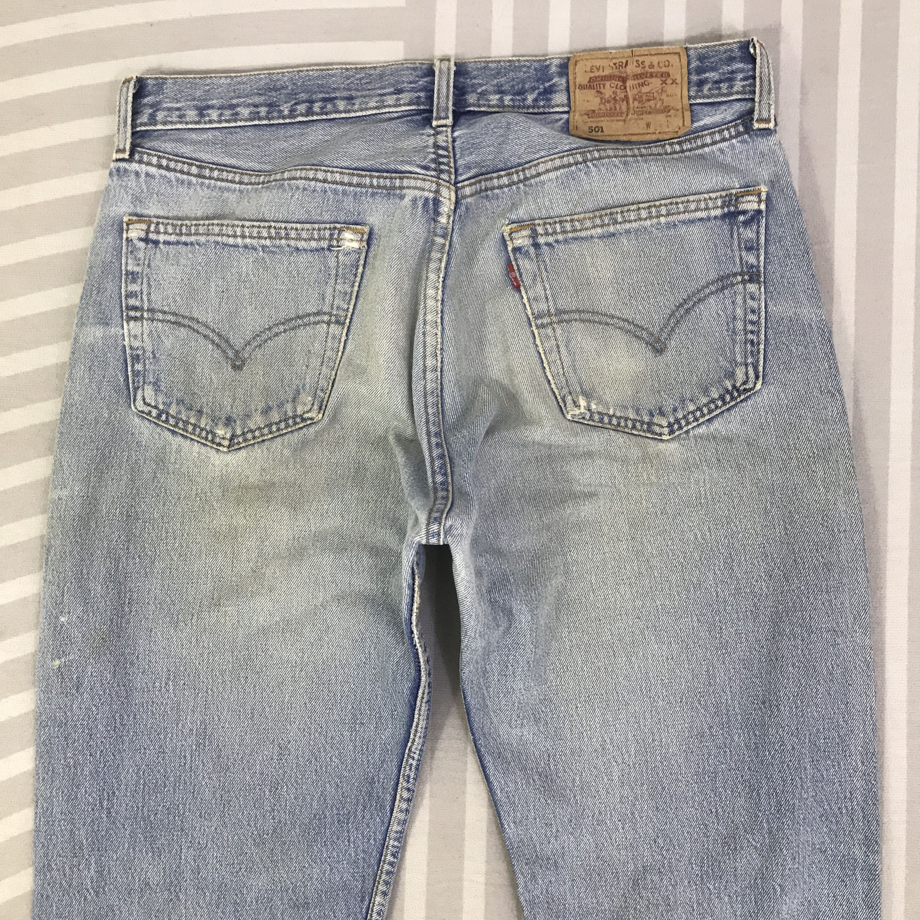 Levi's Vintage Distressed Levis 501 denim Jeans Pants K129B9 Size US 32 / EU 48 - 5 Thumbnail