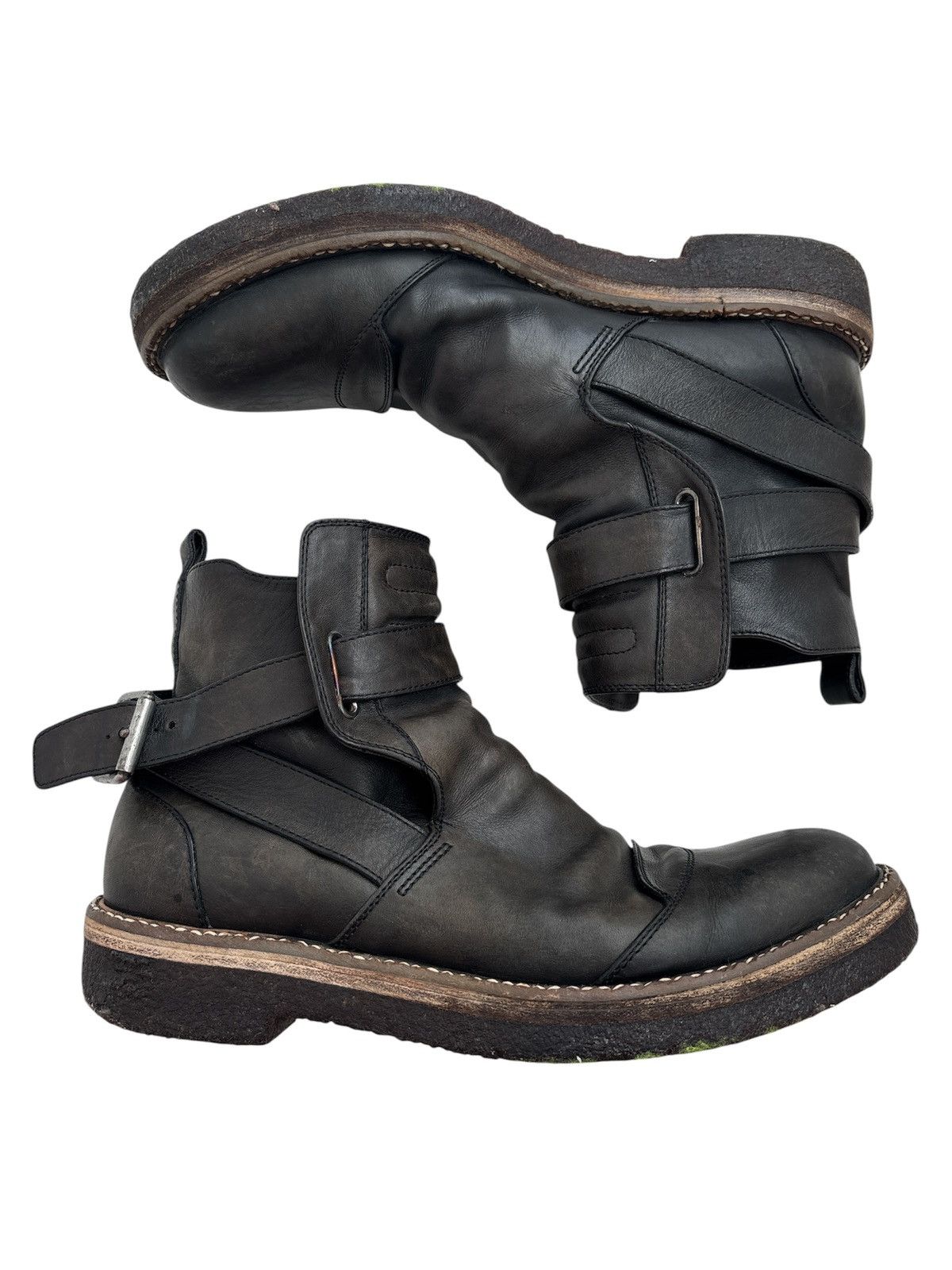 Dries Van Noten Leather Moto Biker Boots Size US 7.5 / EU 40-41 - 4 Thumbnail