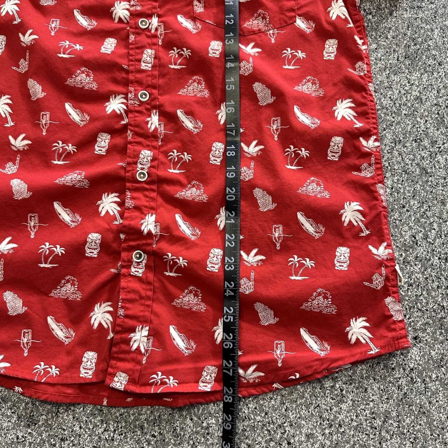 Vintage VSTR Premium Hawaiian Shirt Men's S Red Short Sleeve Button Up Lightweight Tiki Shirt Size US S / EU 44-46 / 1 - 6 Thumbnail