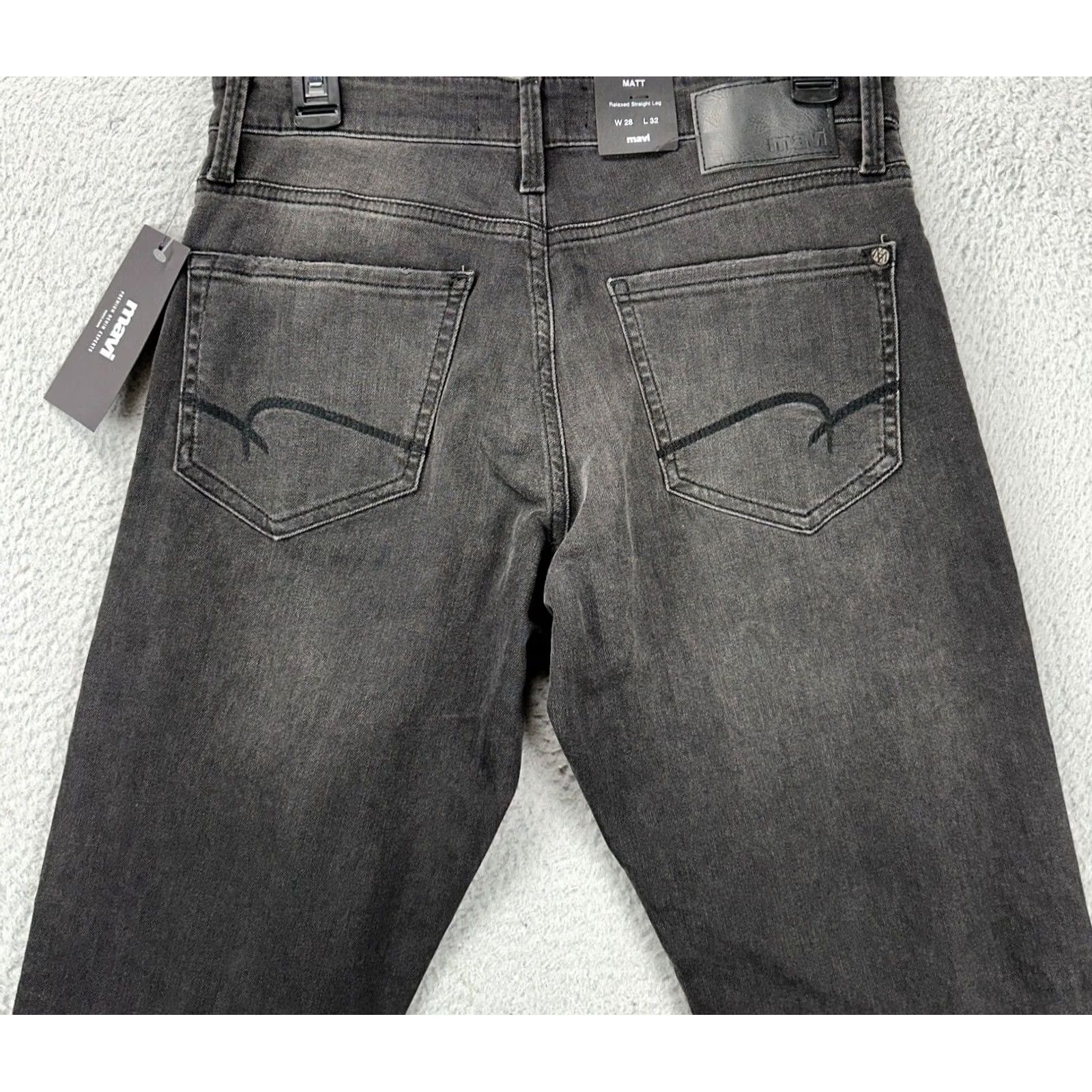 Mavi Mavi Matt Jeans Mens 28X32 Grey Relaxed Straight 5-Pocket Denim NEW Size US 28 / EU 44 - 4 Thumbnail