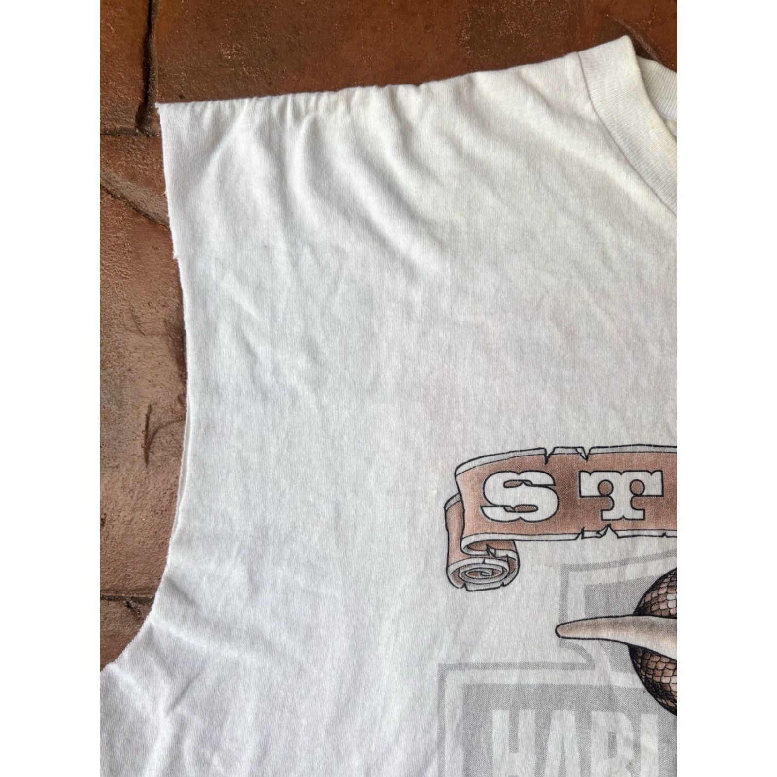 Harley Davidson VINTAGE Harley-Davidson T-Shirt 2XL Crew Neck Sleeveless White Cotton Logo 80s Biker Motorcycle USA Shirts Men Size US XXL / EU 58 / 5 - 4 Thumbnail