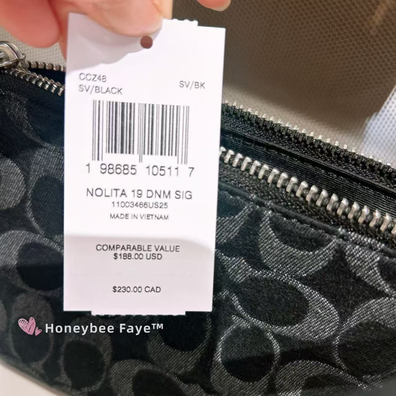 Coach Nolita 19 In Signature Denim CCZ48 Size ONE SIZE - 7 Thumbnail
