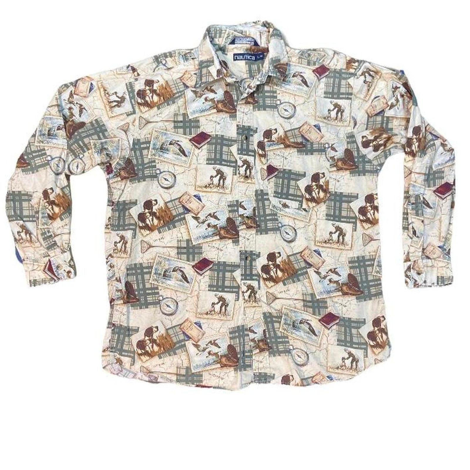 Nautica 90s button up long sleeve Size US XL / EU 56 / 4 - 1 Thumbnail