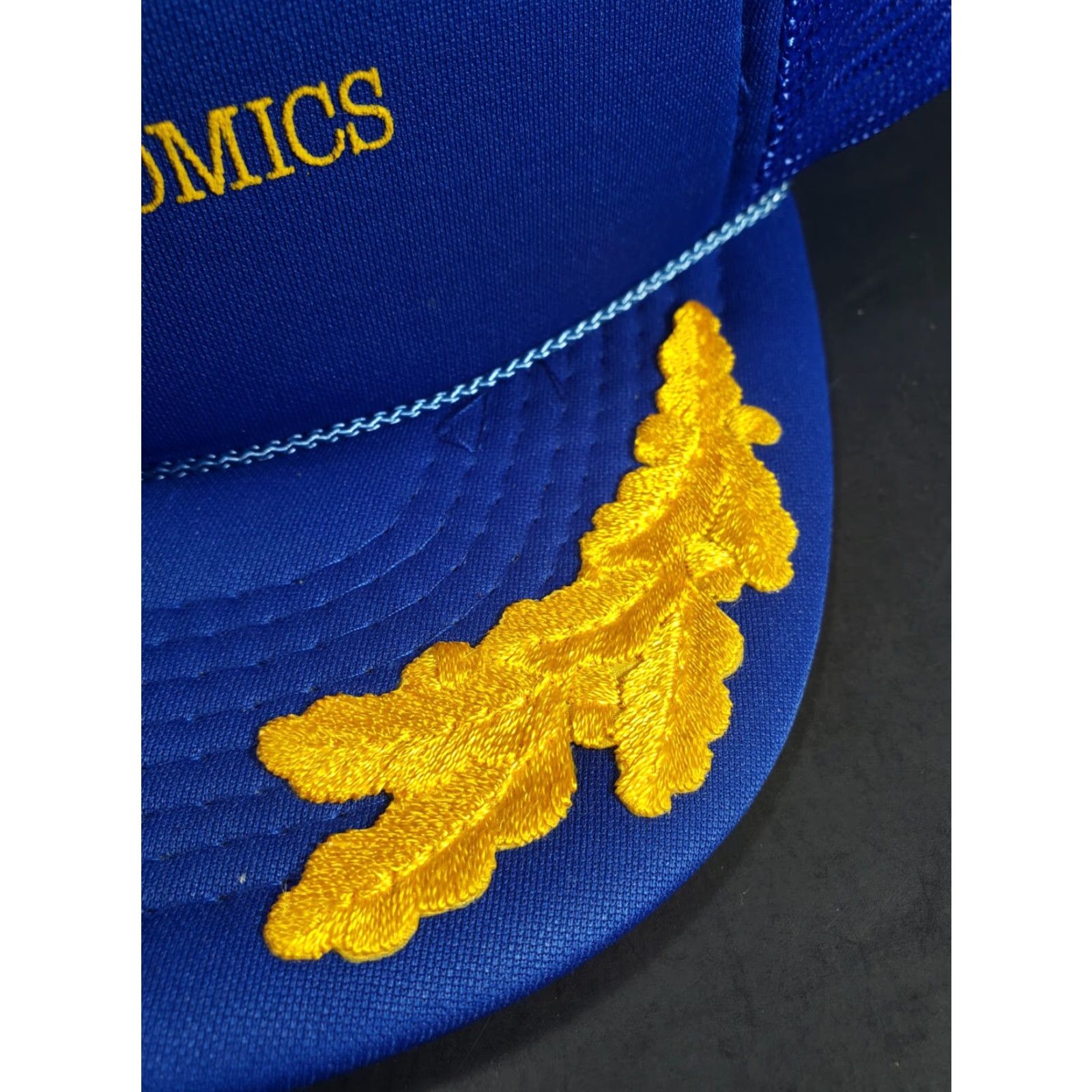 Vintage VTG Coop Swine Environomics Blue Hat Snapback Cap Rope Gold Oak Leaves Work Trucker Hat Adjustable Mens USA Style Summer Fall Spring Size ONE SIZE - 3 Thumbnail