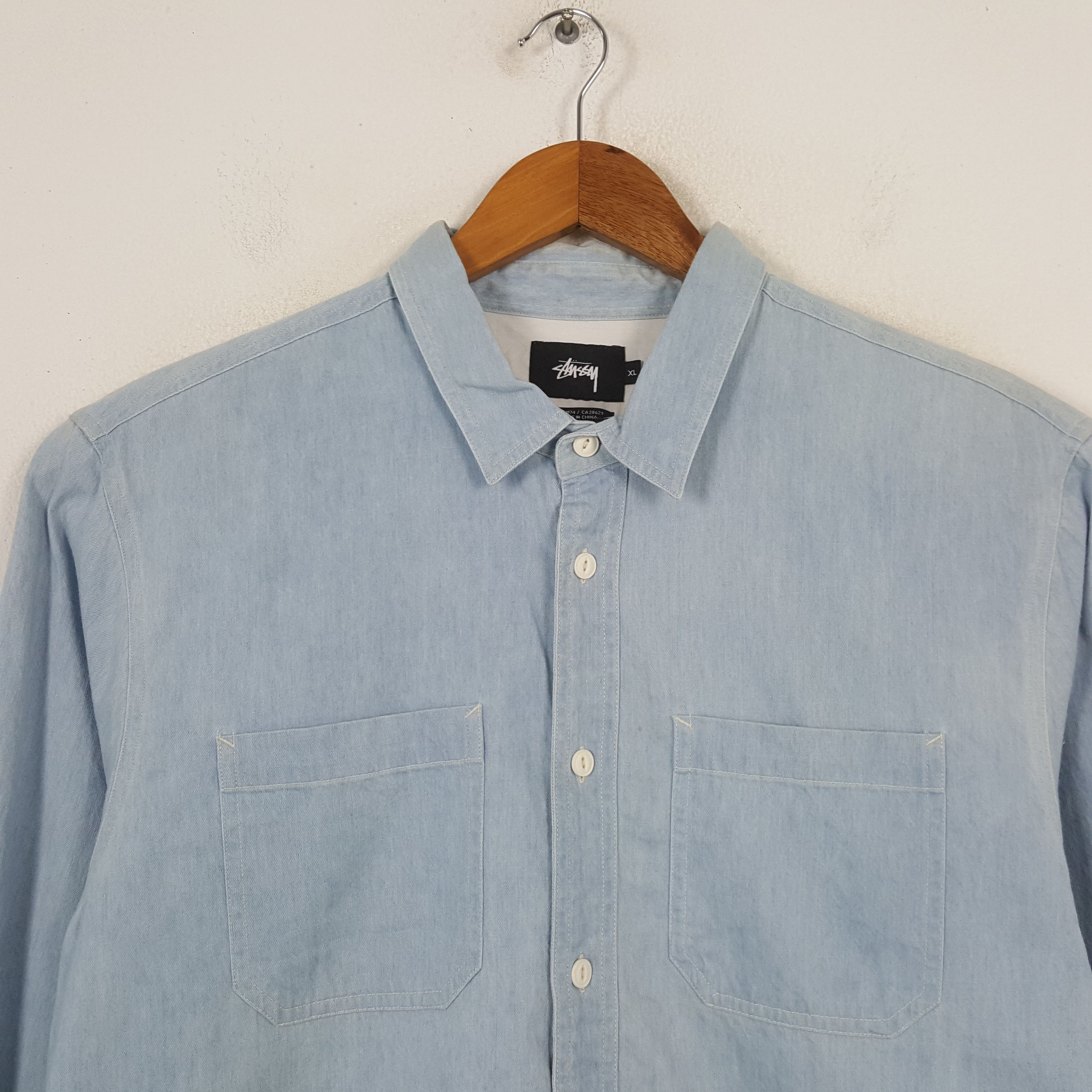 Stussy × Vintage Vintage STUSSY Streetwear Skateboard Shirt C285N36 Size US XL / EU 56 / 4 - 4 Thumbnail