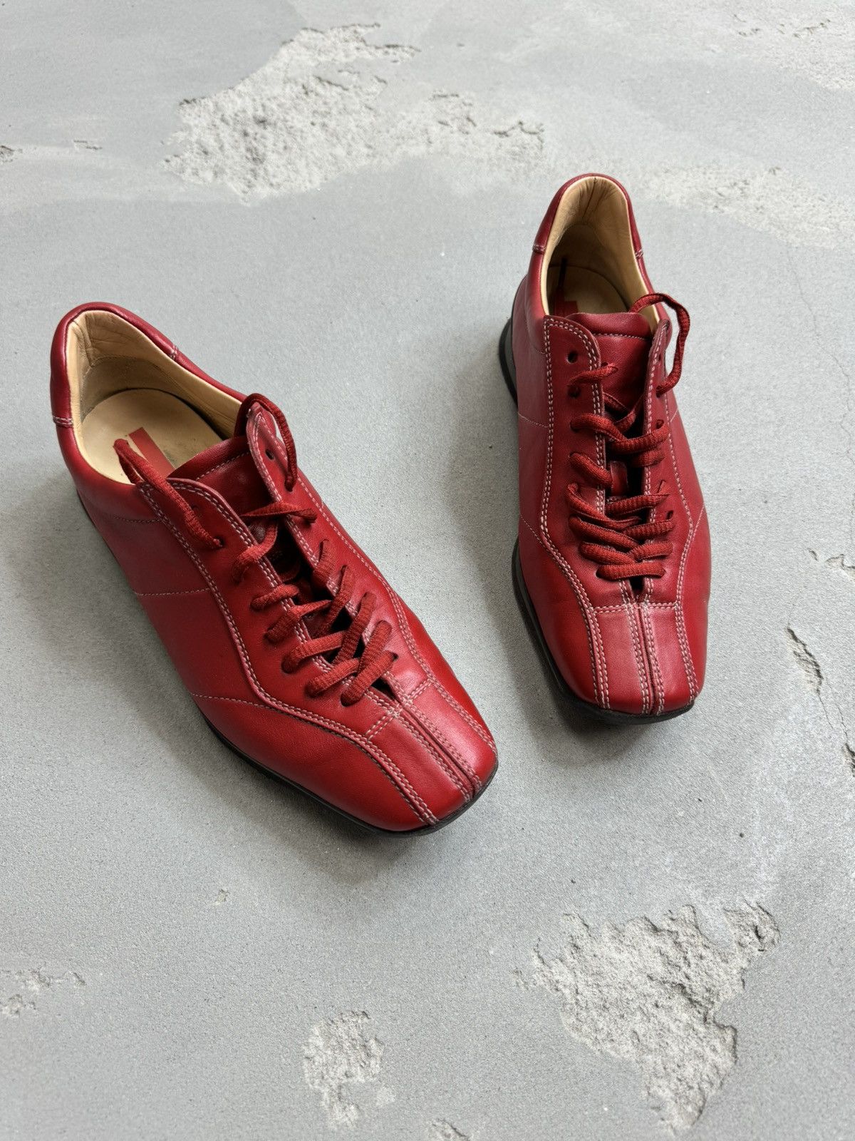 Prada Vintage Prada Sport Leather Sneakers Size US 7 / IT 37 - 3 Thumbnail