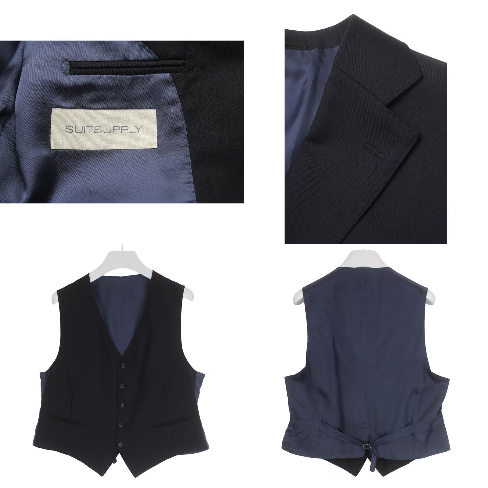Suitsupply Suitsupply Suit Mens UK 48S Navy Wool 3in1 La Spalla Single Breasted Ferrara Brescia Classic Formal Business Size 48R - 9 Thumbnail