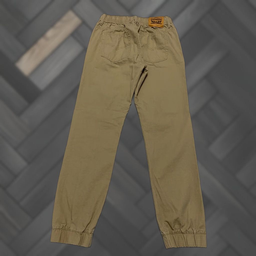 Levi's Levi's Ripstop Boys Joggers Pants L Brown Elastic Waist Drawstring 12-13 Size US 33 - 1 Thumbnail