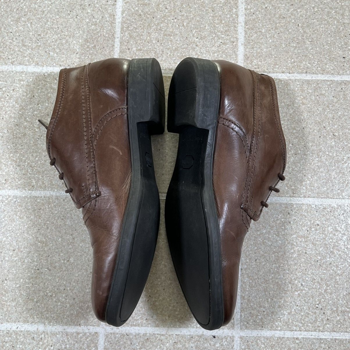 John Varatos Brown Leather Casual/Dressy Oxford Shoe Men\'s Size 12 JOHN VARVATOS MENS SHOES main image 4