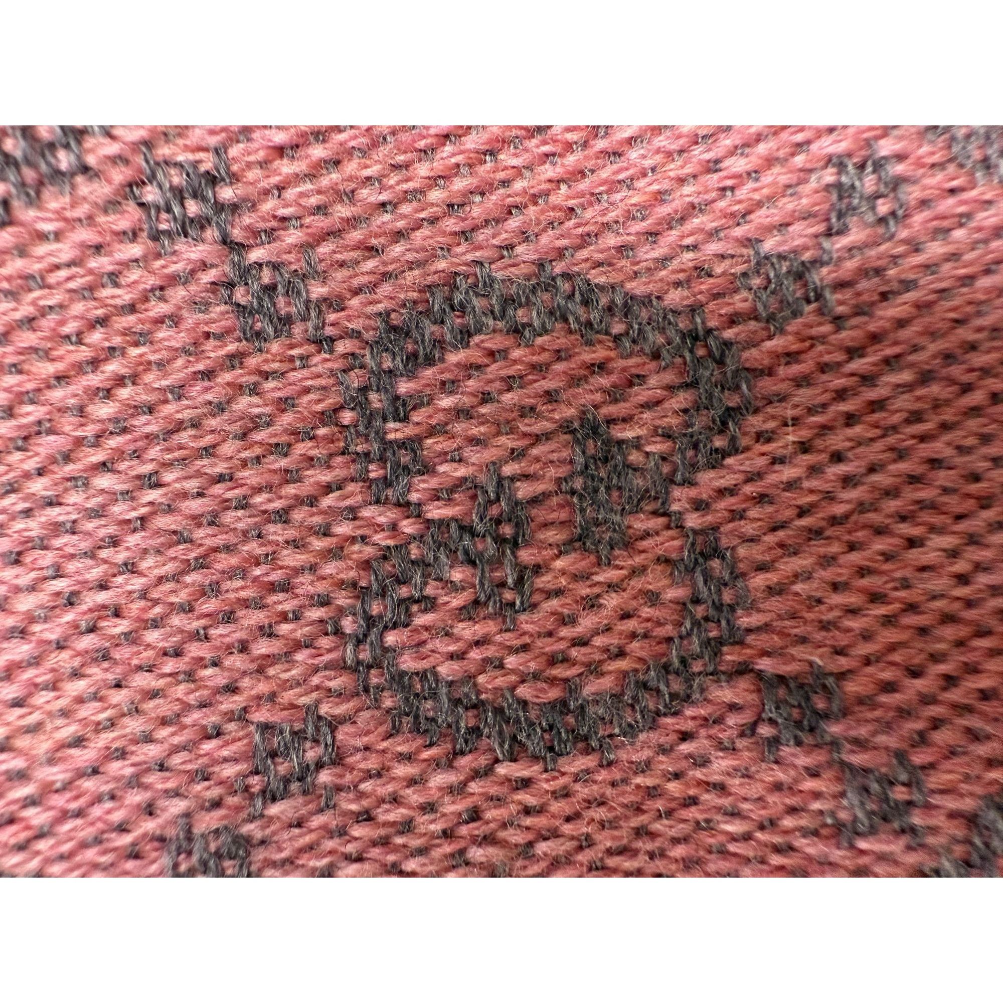 Gucci Gucci Pink & Gray Wool GG Monogram Scarf With Fringe Edges Size ONE SIZE - 6 Thumbnail