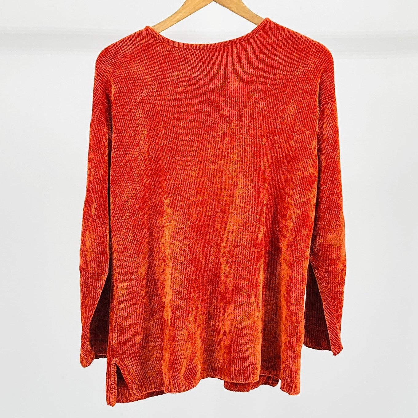 Vintage 90s C. B. Milligan Rust Orange Chenille Oversized Sweater Size L / US 10 / IT 46 - 4 Thumbnail