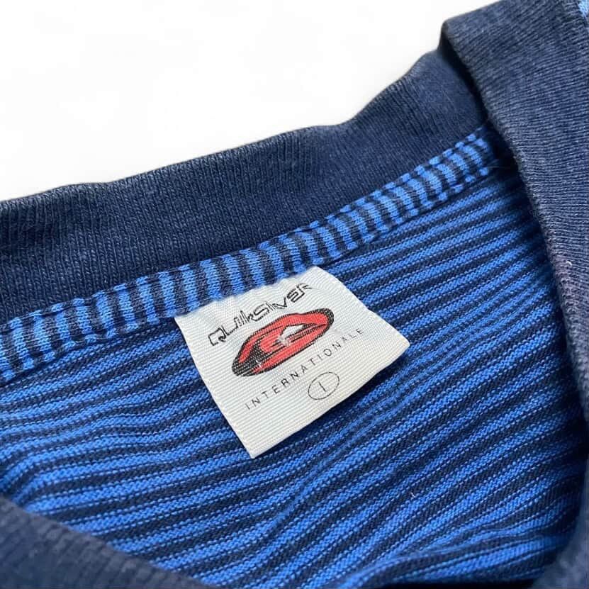 Quiksilver Vintage 90s Quiksilver Blue Yellow Sun Logo Spell Out Tee Size US L / EU 52-54 / 3 - 5 Thumbnail