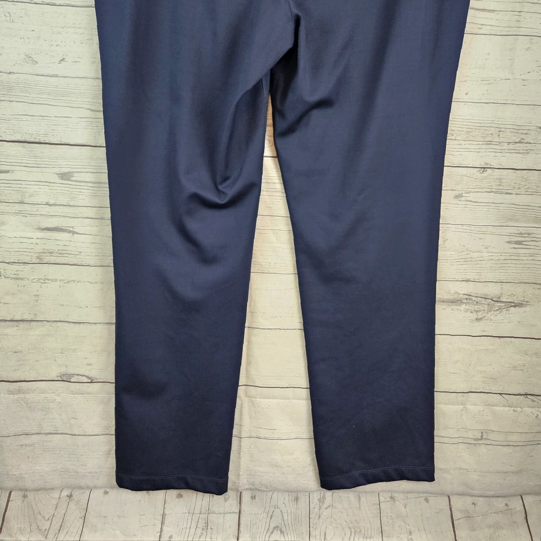 Vintage Duluth Womens Ponte Pro Straight Leg Pants Sz 16 Blue High Rise Regular Inseam 30.5 in Flat Front Polyester Spandex No Stains Size 38" / US 16 / IT 52 - 5 Thumbnail