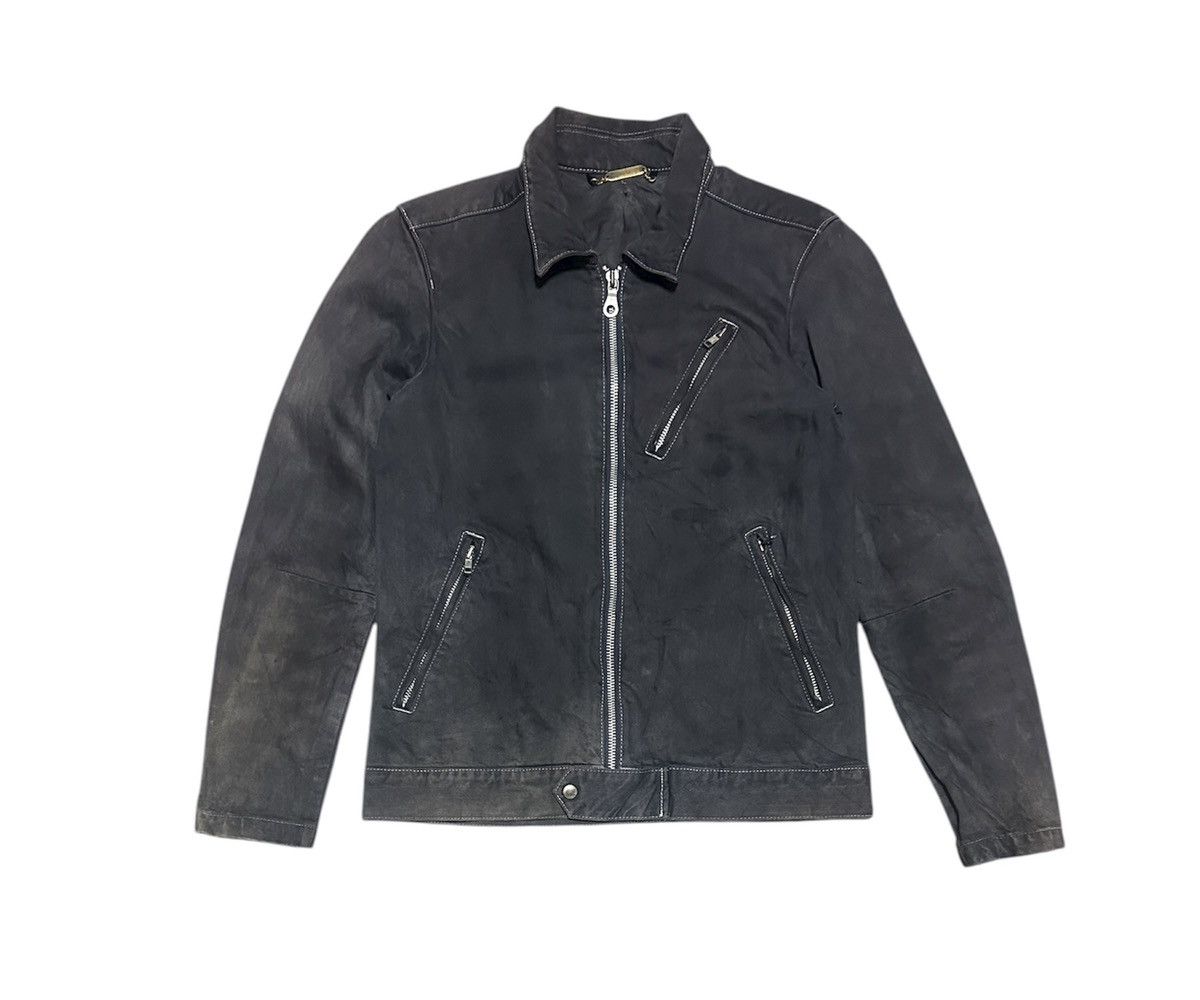 Japanese Brand Trashed Vintage Punk Denim Jacket By Moneky Time Sun Faded Size US S / EU 44-46 / 1 - 1 Thumbnail