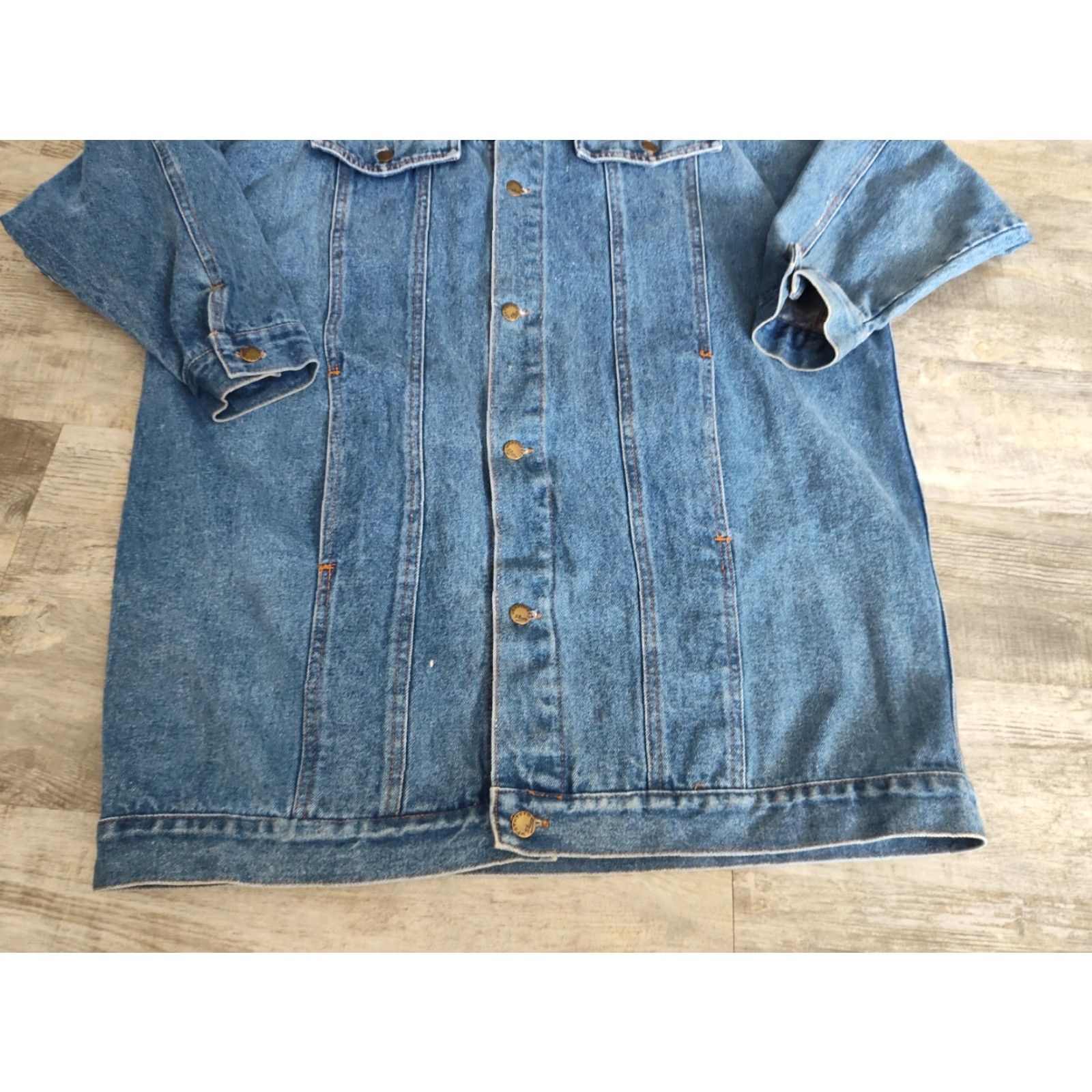 Vintage VINTAGE Weathered Blues by Polo Ralph Lauren Women's Oversized Denim Jacket M Blue 90s Classic Designer Casual Size 32" / US 10 / IT 46 - 5 Thumbnail