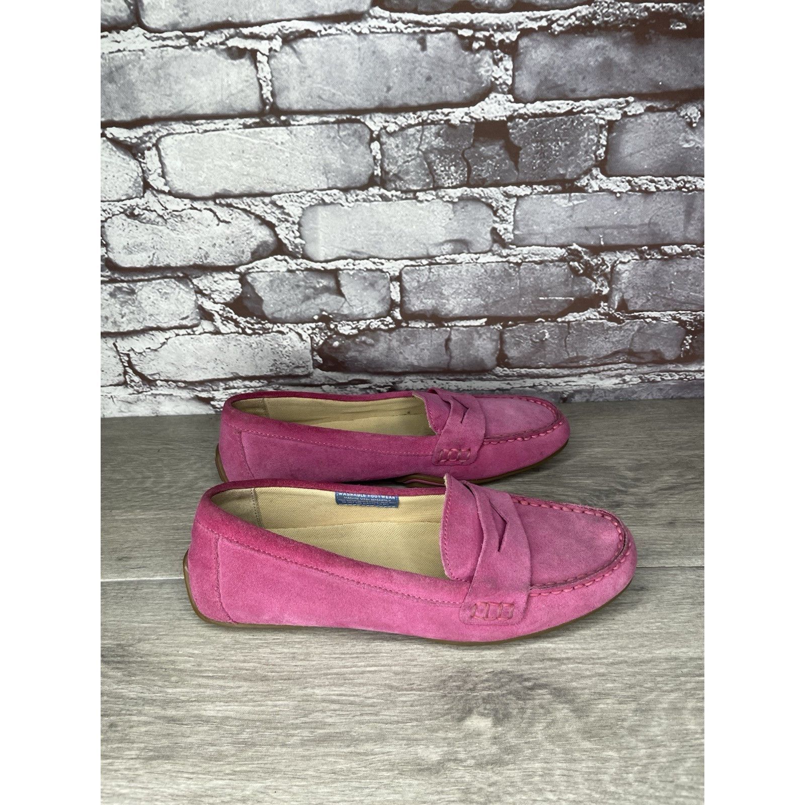 Rockport Rockport Fuchsia Pink Suede Leather Penny Loafer Driving Fla Size US 8 / IT 38 - 14 Thumbnail