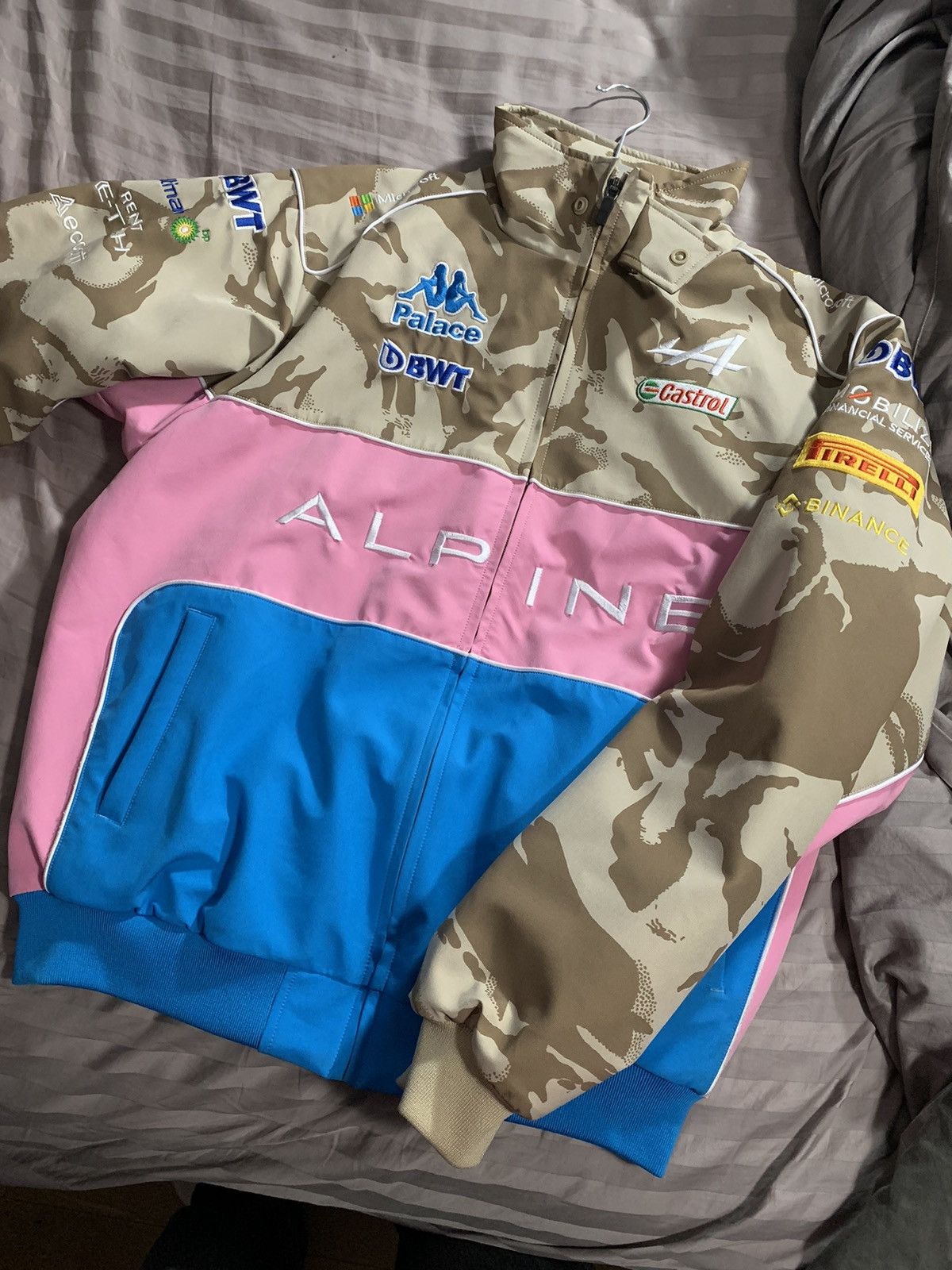Kappa × Palace Palace Kappa Alpine F1 Racing Jacket (Tan) | Grailed