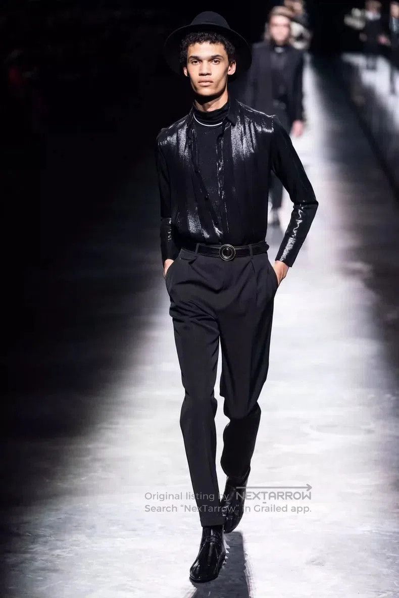 Saint Laurent Paris Saint Laurent High Neck Striped Sweater. Size US XXL / EU 58 / 5 - 6 Thumbnail