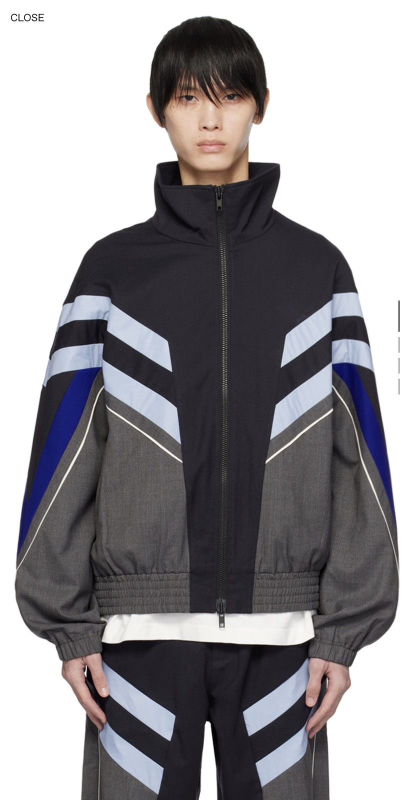 Other A PERSONAL NOTE 73 Gray & Navy Paneled Jacket Size US L / EU 52-54 / 3 - 9 Thumbnail