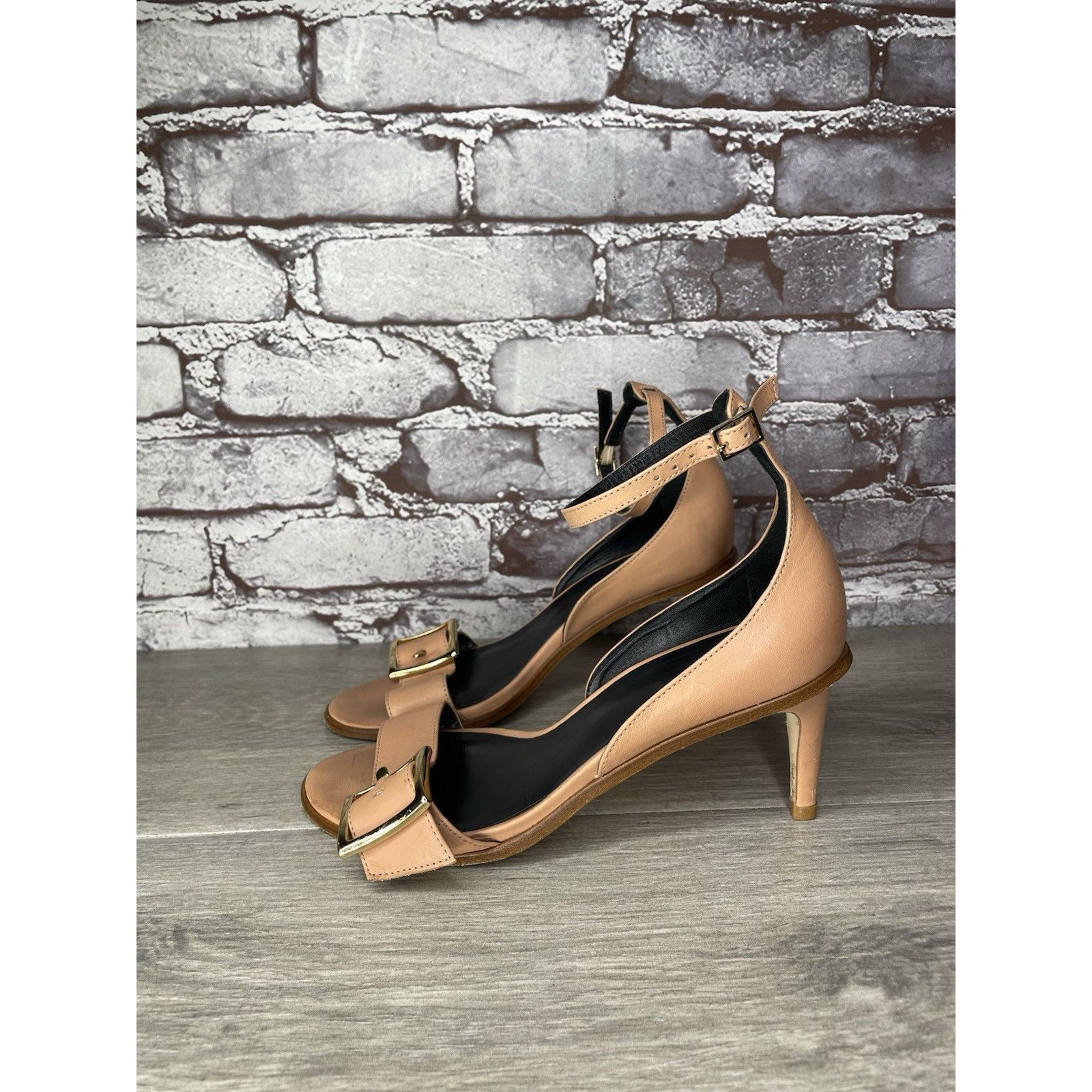 Tibi Tibi Nude Pink Leather Buckle Ankle Strap Stiletto High Heel Size US 6 / IT 36 - 13 Thumbnail