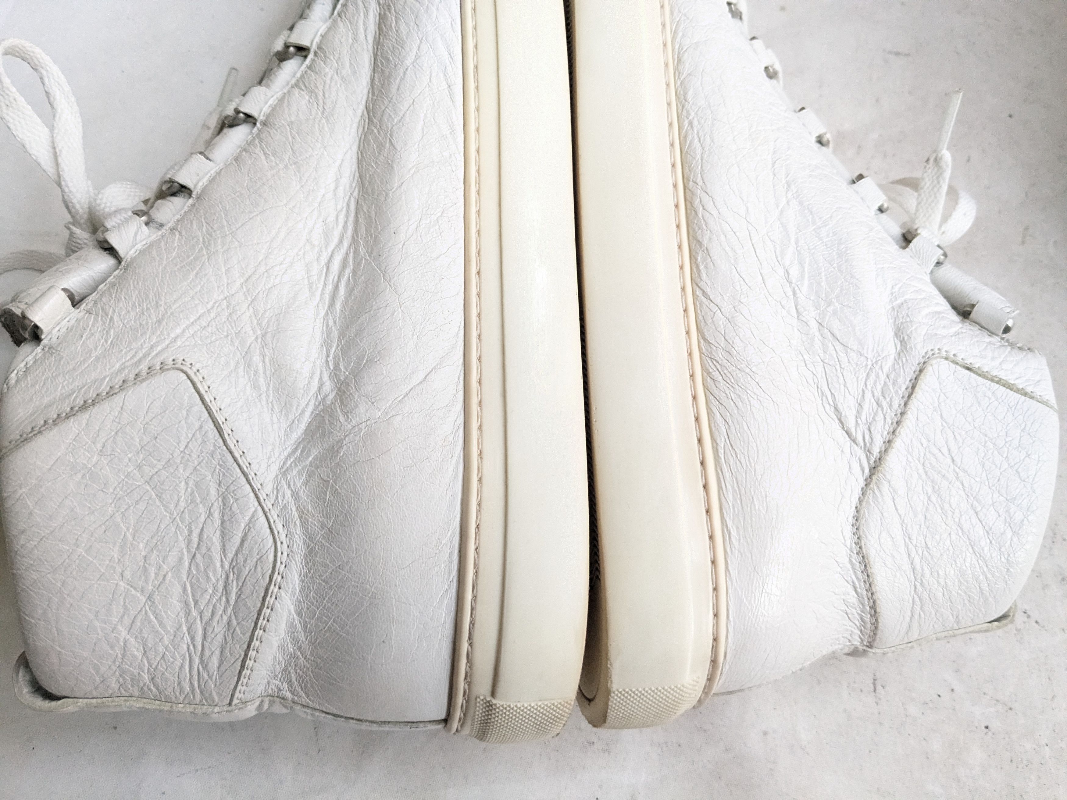 Balenciaga Balenciaga Arena White 13 Leather High Tops Size US 13 / EU 46 - 7 Thumbnail