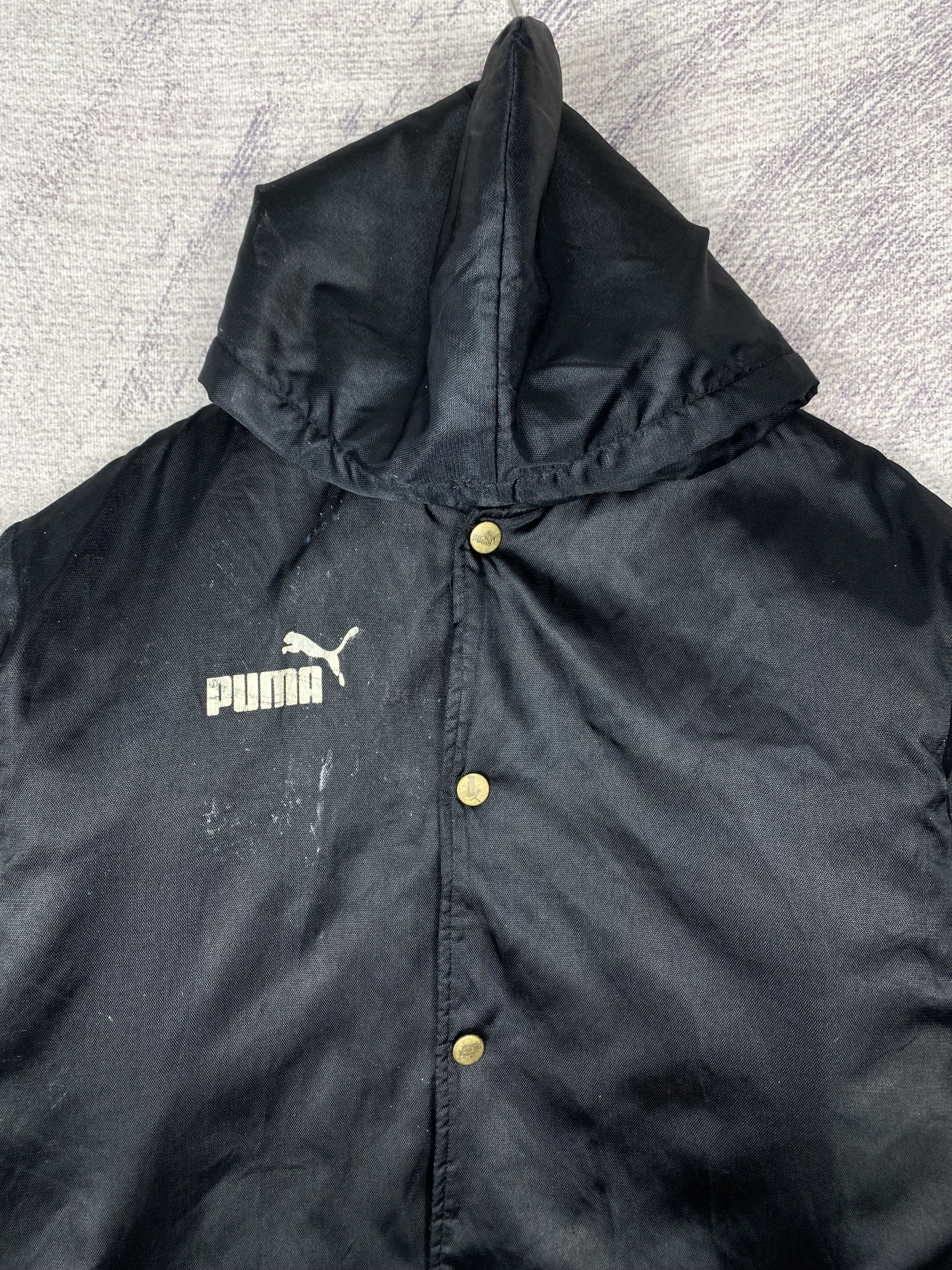 Puma Vintage Puma Hoodie Button Up Sherpa Lining Long Jacket Size US M / EU 48-50 / 2 - 2 Thumbnail