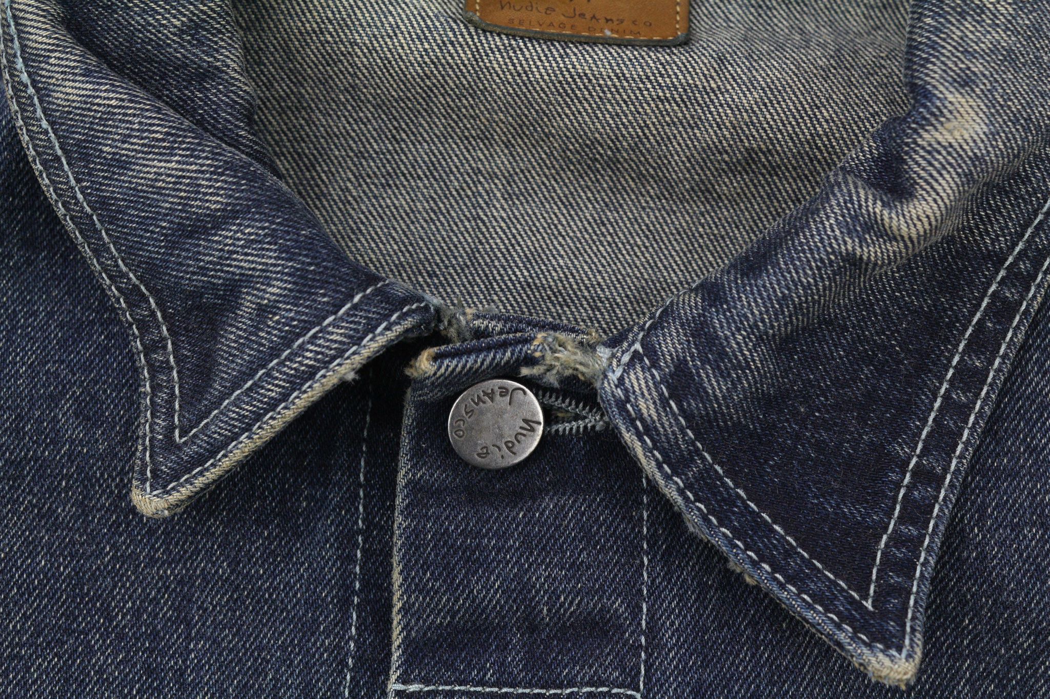 Nudie Jeans M Selvedge Washed Cotton Denim Blue Jacket 80785 Size US M / EU 48-50 / 2 - 8 Thumbnail