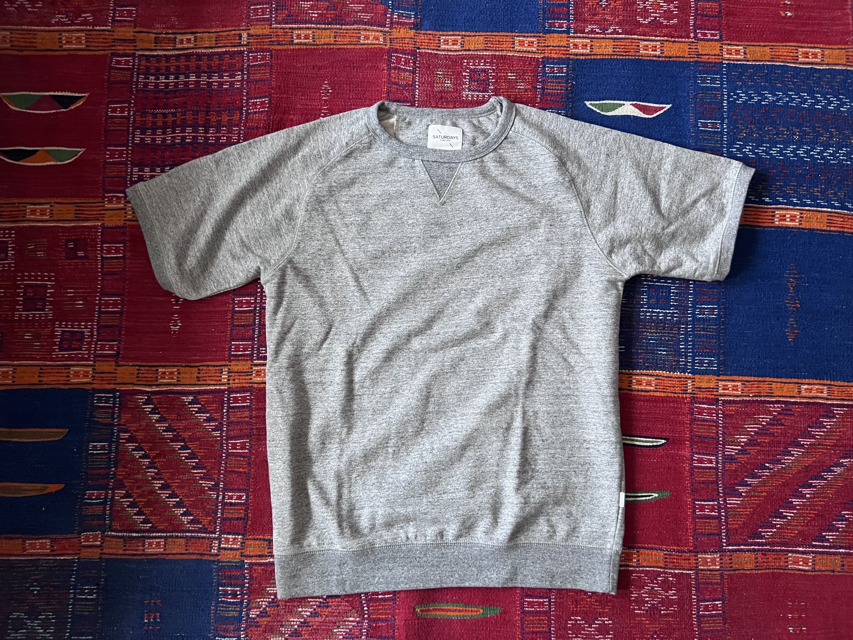 Saturdays NYC Saturdays Surf NYC Heather Grey Short Sleeve Sweatshirt Size US L / EU 52-54 / 3 - 1 Thumbnail