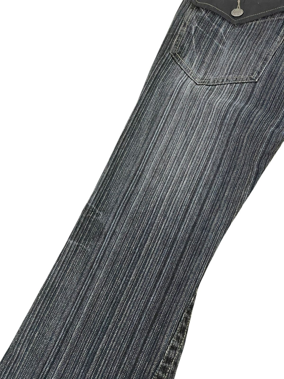 Japanese Brand Flare Jeans Ikka Pinstriped Denim Boot Cut 2🟦2 Size US 31 - 6 Thumbnail