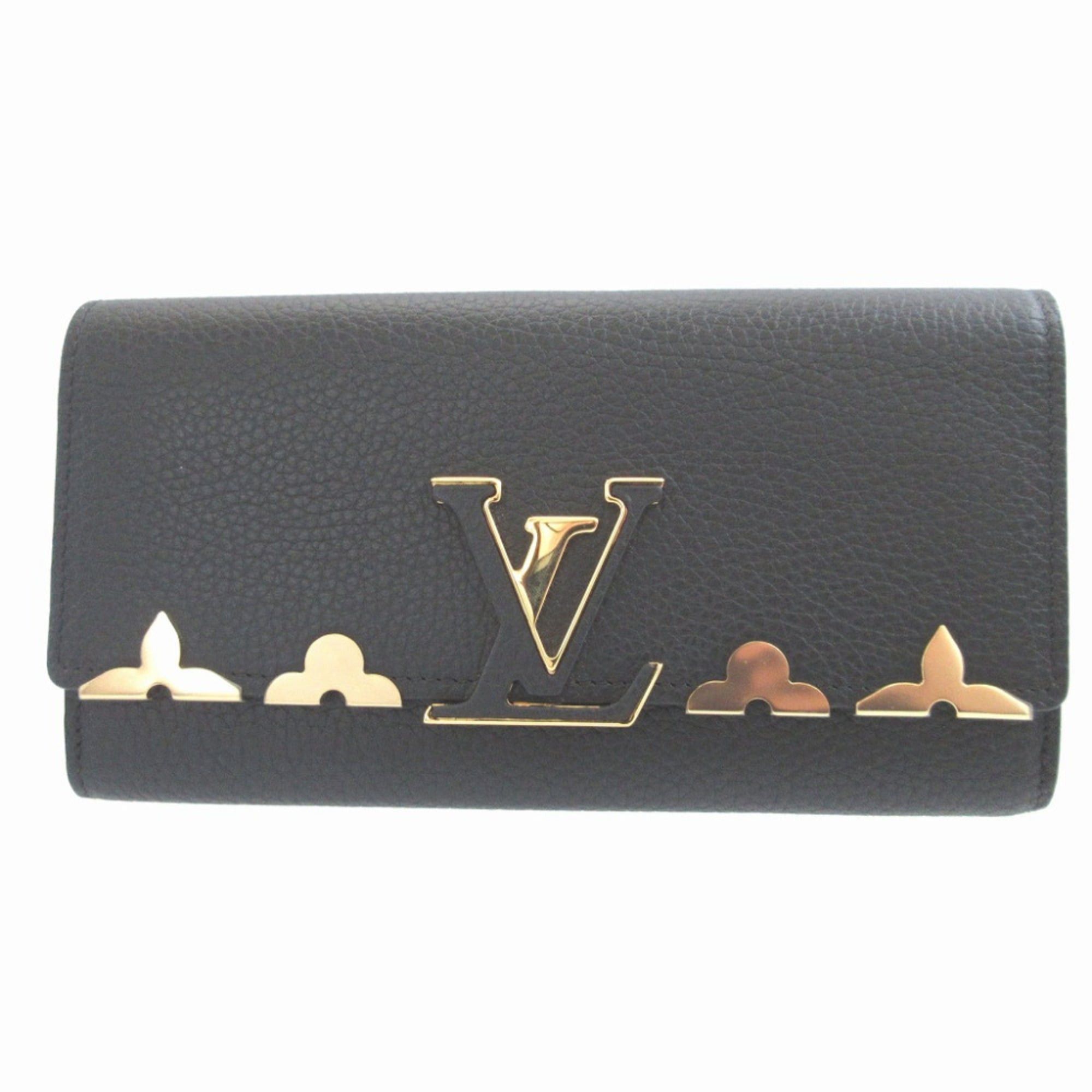 Louis Vuitton Like New Louis Vuitton M64551 Portefeuille Capucines Taurillon Leather Black Bi-fold Long Wallet 0182LOUIS VUITTON Size ONE SIZE - 1 Thumbnail