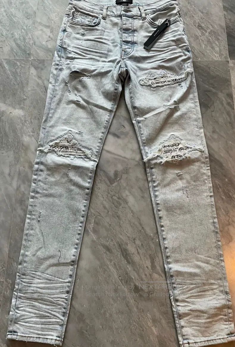Amiri Amiri Size 32 Black and white cashew jeans Size US 32 / EU 48 - 1 Thumbnail