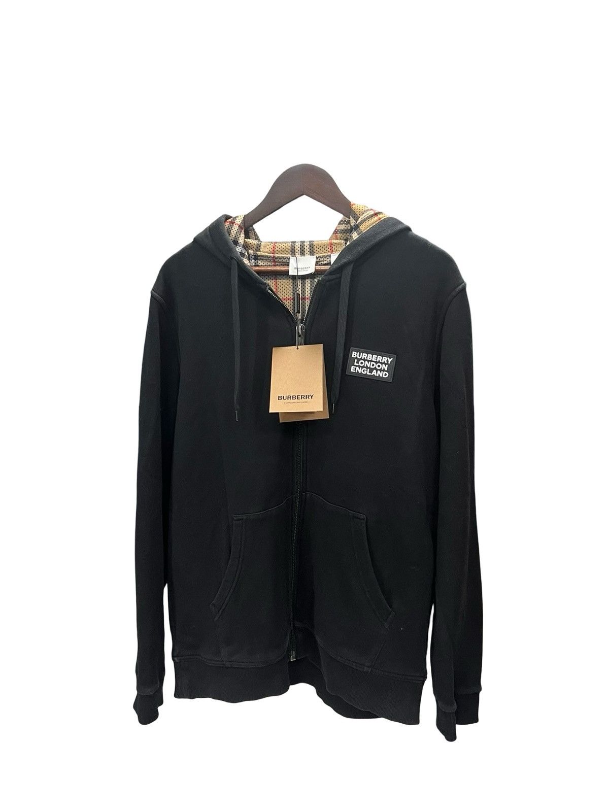 Burberry Cotton Blend Zip Hoodie