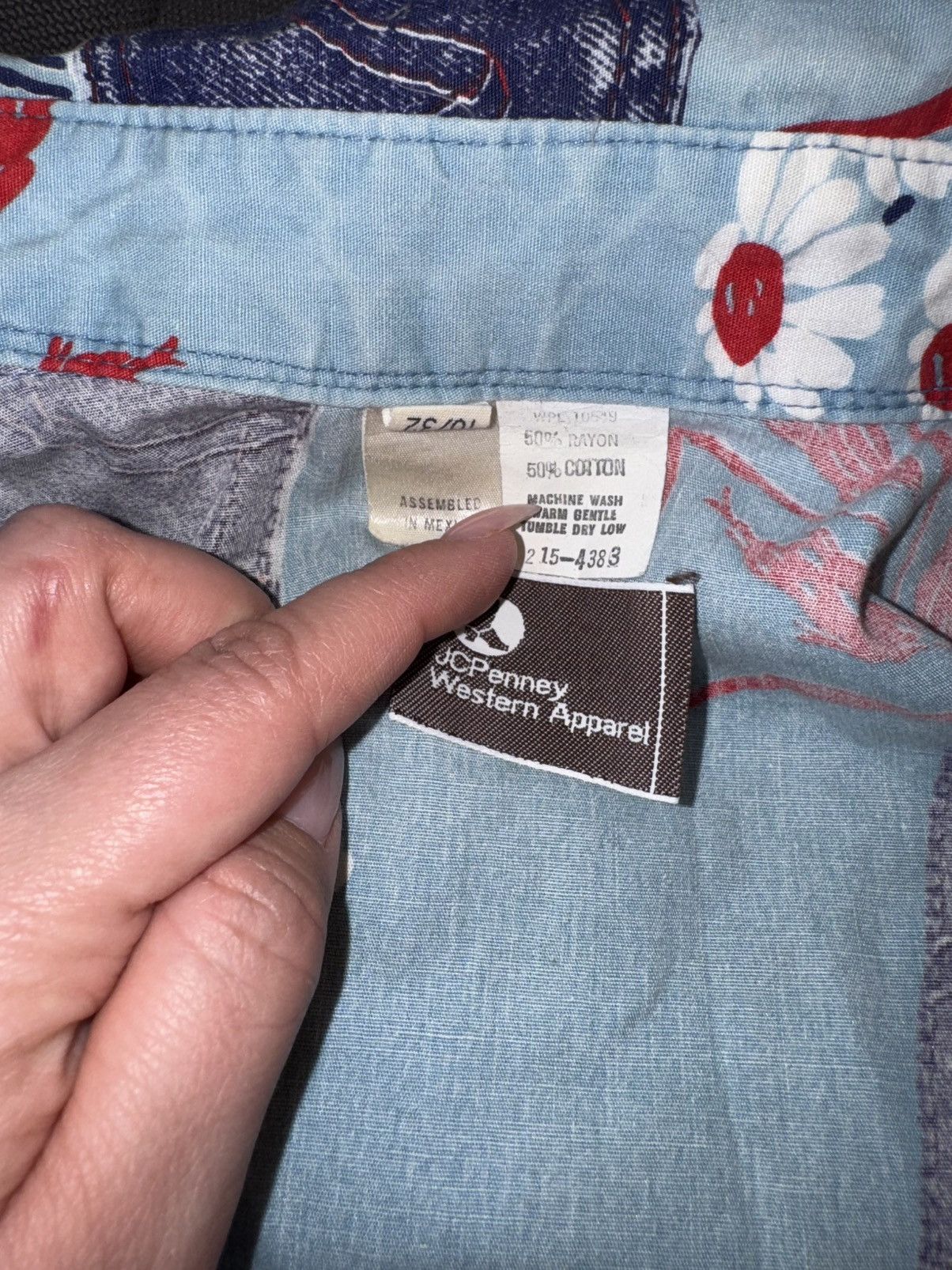 JCPenney VTG 90s JCPenny Western wear women pearl snap all over graph Size S / US 4 / IT 40 - 8 Thumbnail