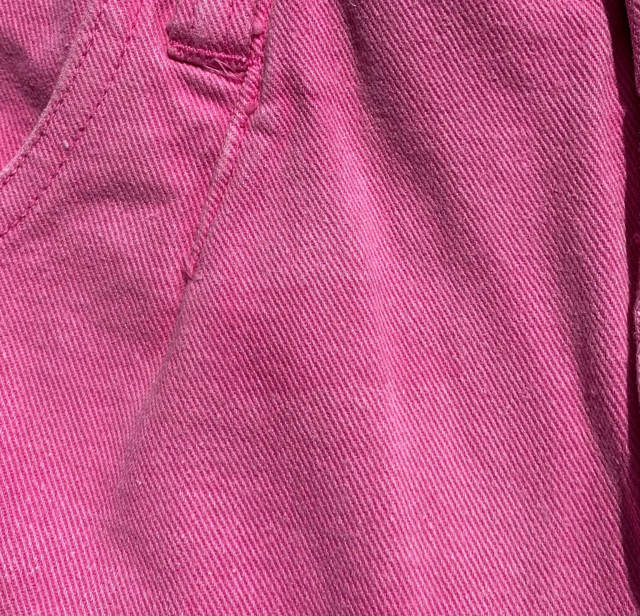 Vintage 80’s Hot Pink Paper Bag Waist Denim Shorts 24” Waist Size 24" / US 00 / IT 34 - 9 Thumbnail