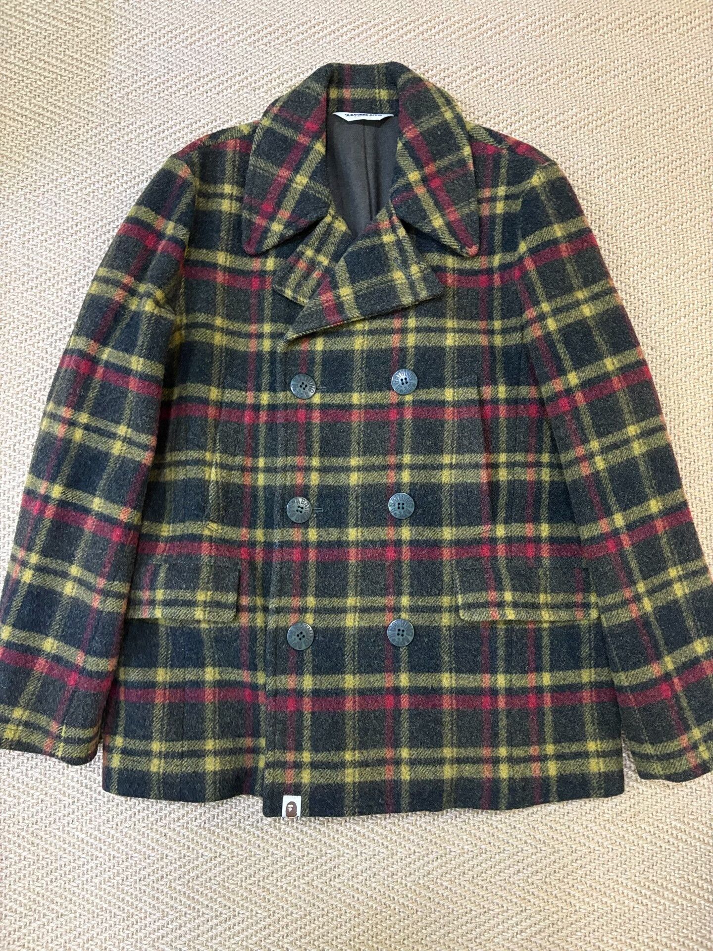 Bape bape check jacket with double-breasted style Size US XL / EU 56 / 4 - 1 Thumbnail