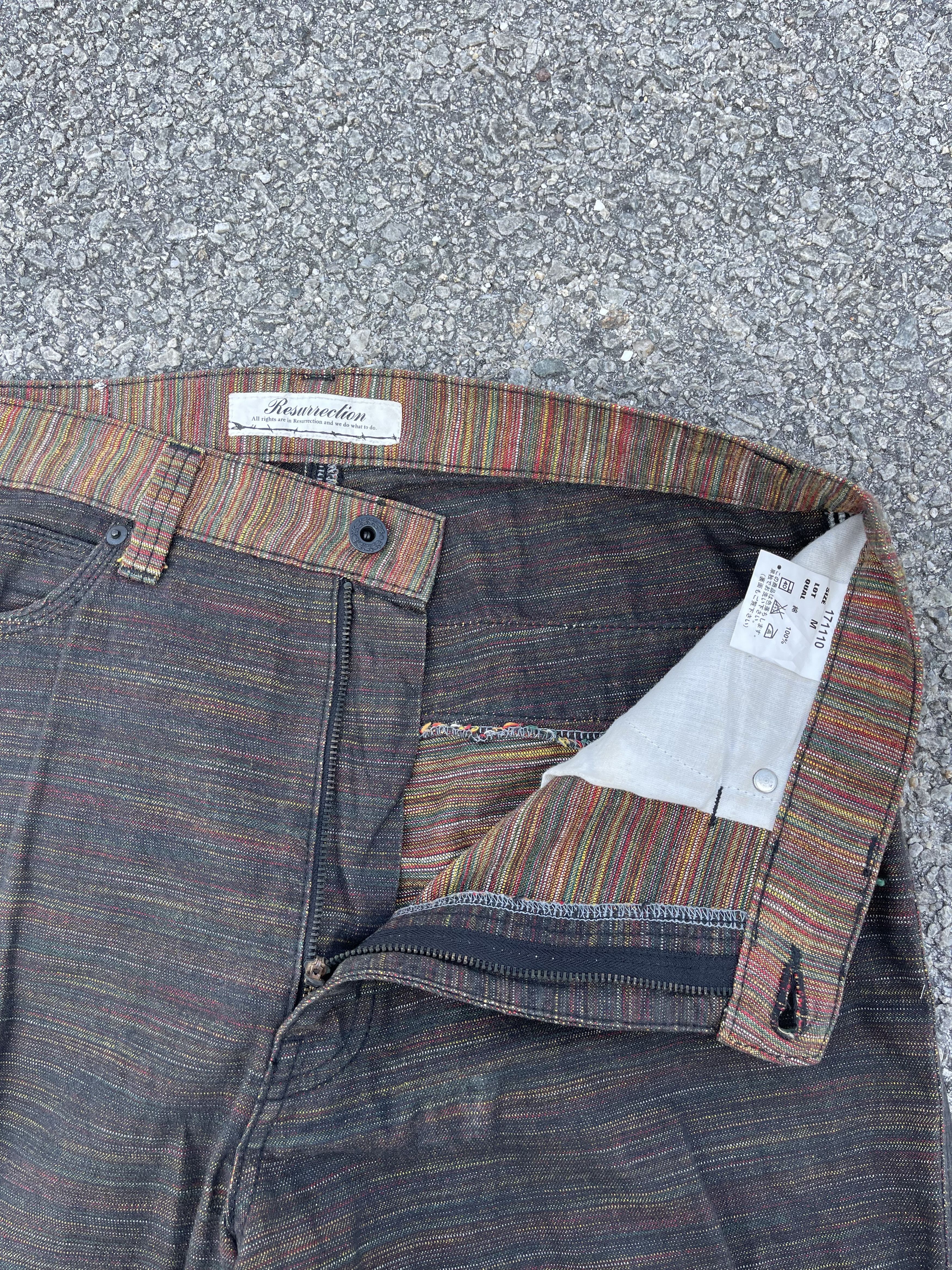 Beauty Beast × If Six Was Nine × Le Grande Bleu (L.G.B.) Resurrection Double Waist Low Pocket Multicolour Slubby Size US 34 / EU 50 - 11 Thumbnail