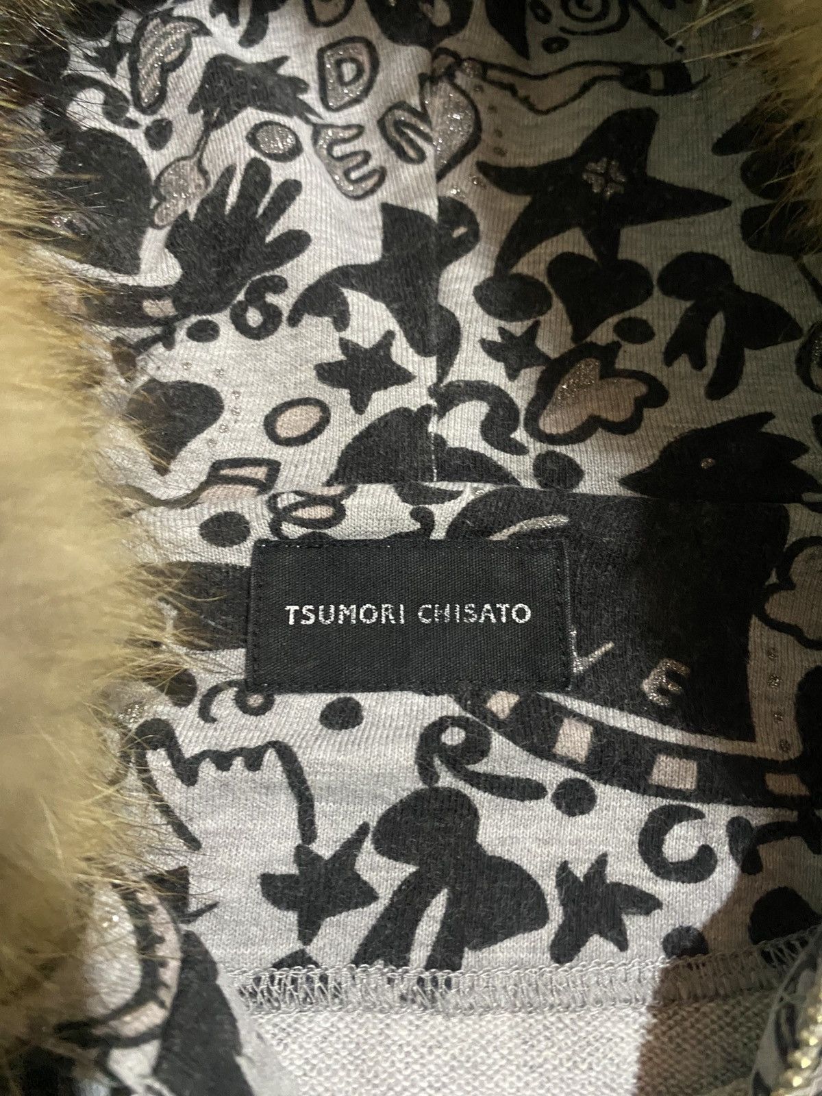 Japanese Brand × Tsumori Chisato TSUMORI CHISATO ISSEY MIYAKE DOODLE FUR HOODIES Size US S / EU 44-46 / 1 - 6 Thumbnail