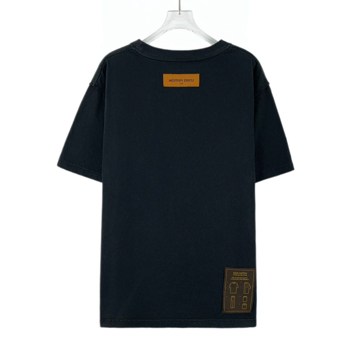 Louis Vuitton Louis Vuitton 24 Black Manual Cotton Crew Neck T-Shirt K26WX Size US XL / EU 56 / 4 - 2 Thumbnail