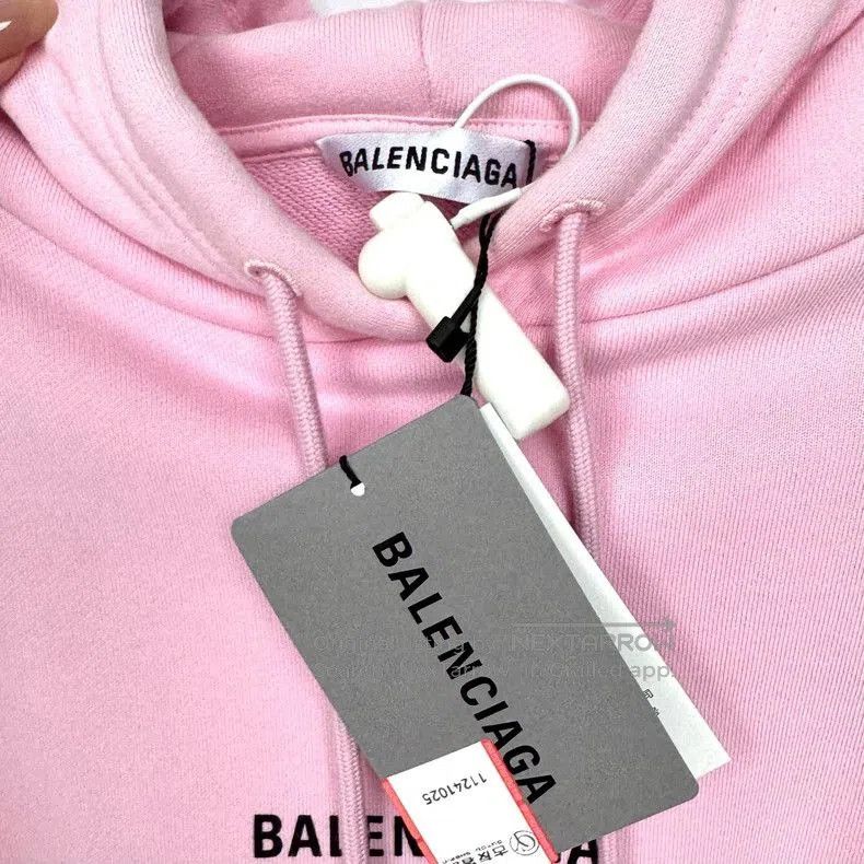 Balenciaga XS Pink Crew Hoodie.