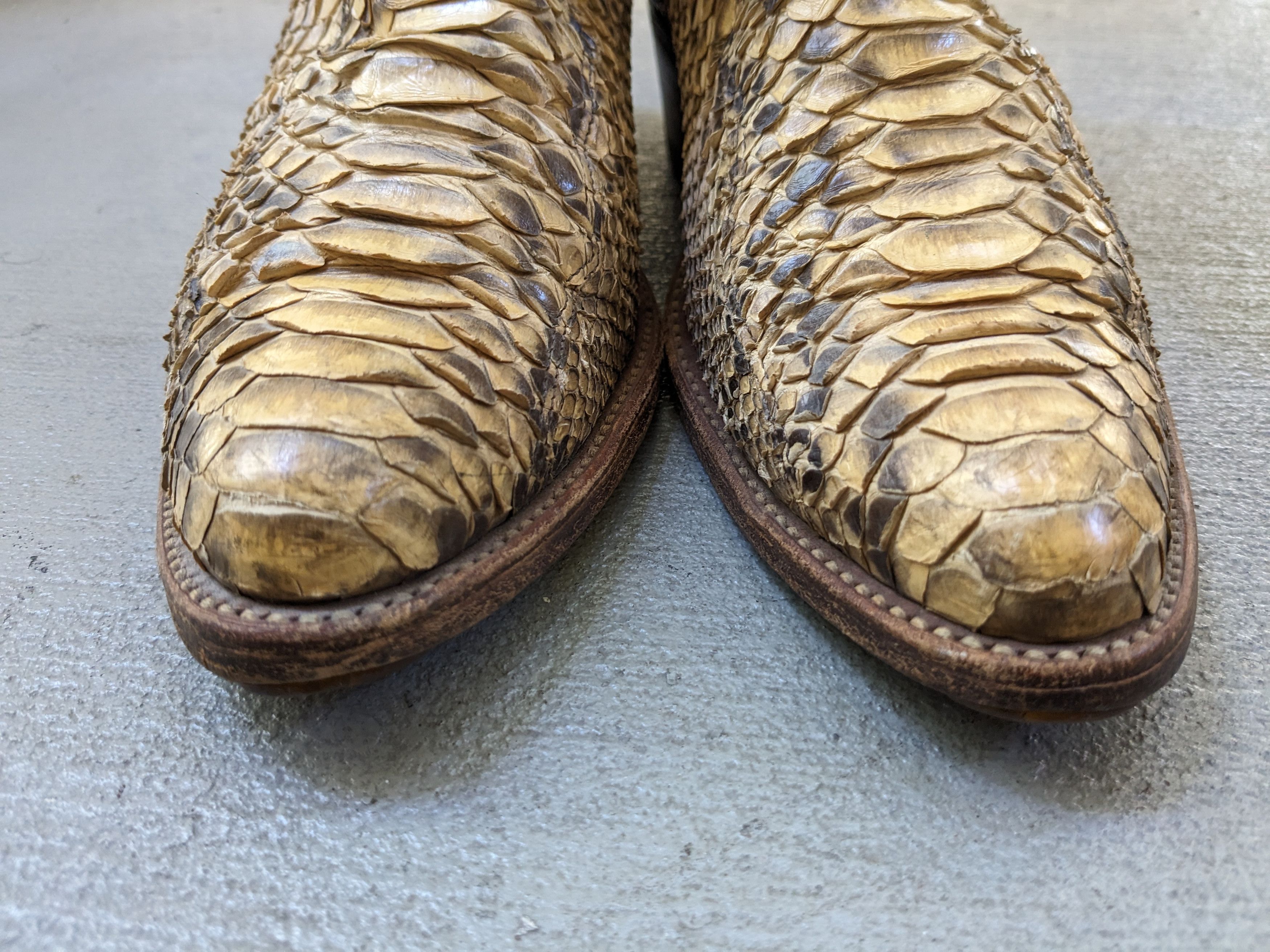 Bottes de cow-boy vintage Dan Post en cuir marron taille 9 Ew western