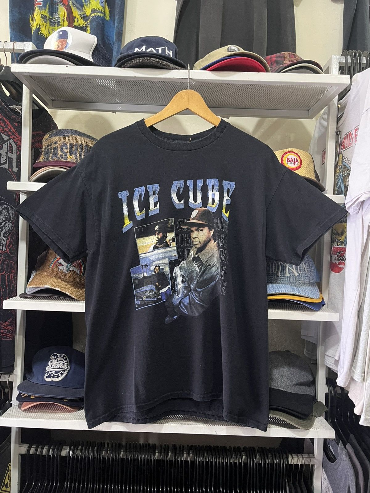Band Tees Ice Cube Tshirt Mens Y2K Black Hip Hop Rap Musician Graphic Size US L / EU 52-54 / 3 - 1 Thumbnail