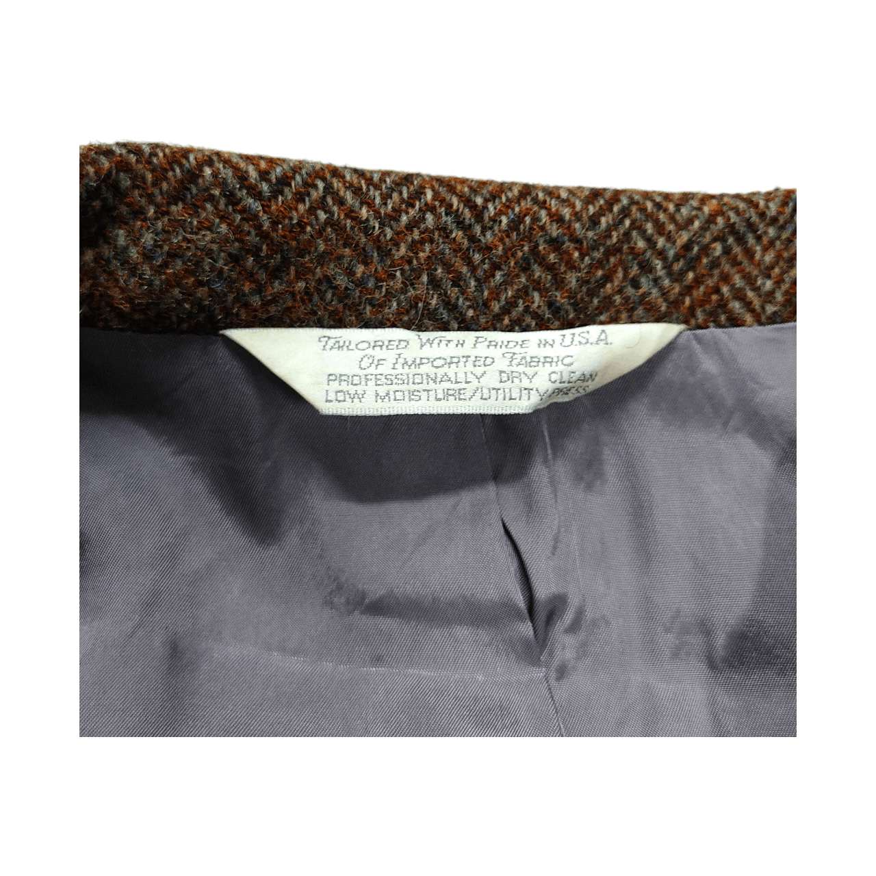 Harris Tweed Vintage 70s HARRIS TWEED Scottish Wool Blazer Jacket Size 44L - 6 Thumbnail