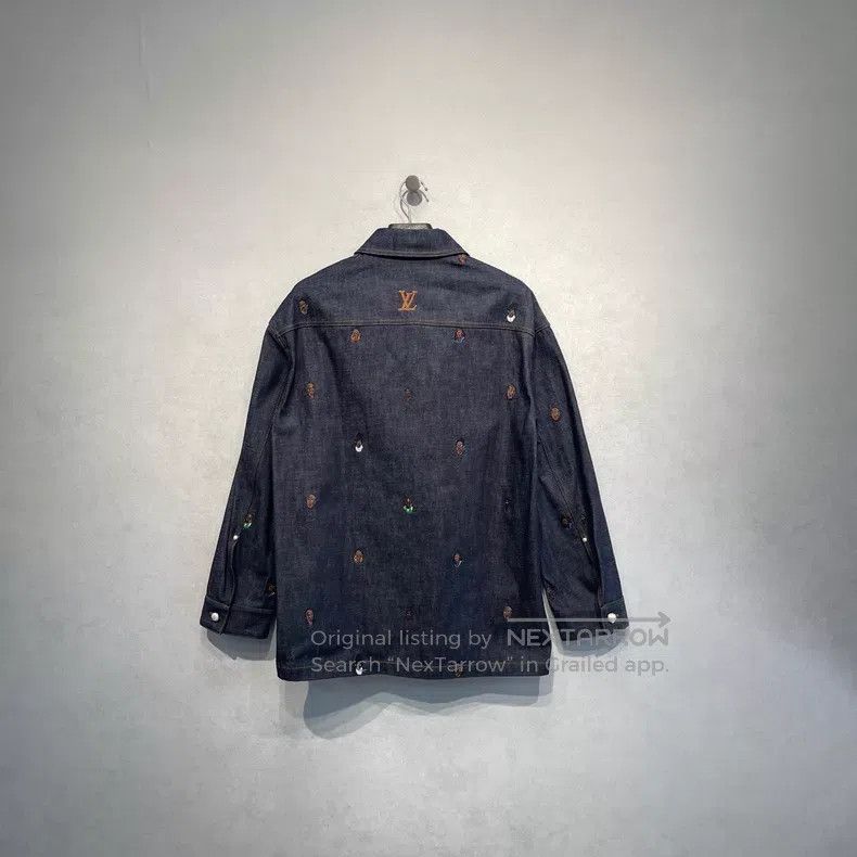 Louis Vuitton Louis Vuitton SS24 logo embroidered denim jacket Size US M / EU 48-50 / 2 - 2 Thumbnail