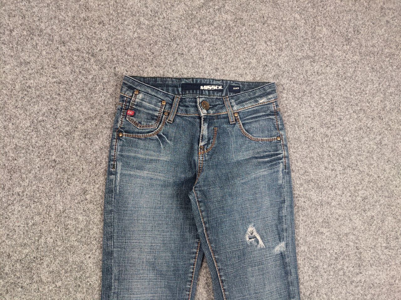 Miss Sixty Vintage Miss Sixty Logo Eden Faded Denim Jeans Y2K Style Size 24" / US 00 / IT 34 - 5 Thumbnail