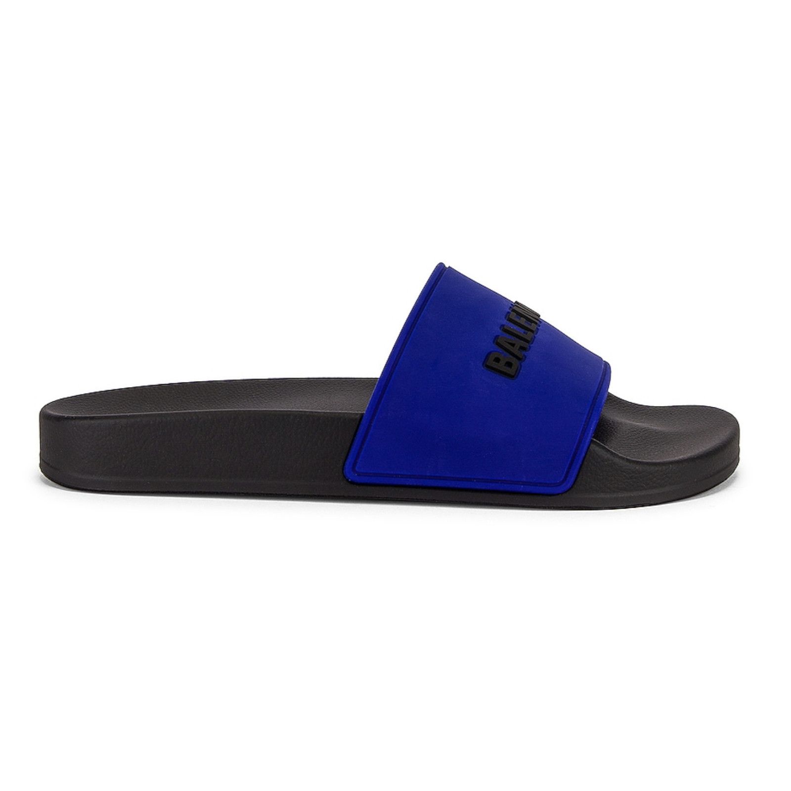 Balenciaga Balenciaga Black Blue Bicolor Rubber Logo Slide On Pool Size US 7 / IT 37 - 3 Thumbnail