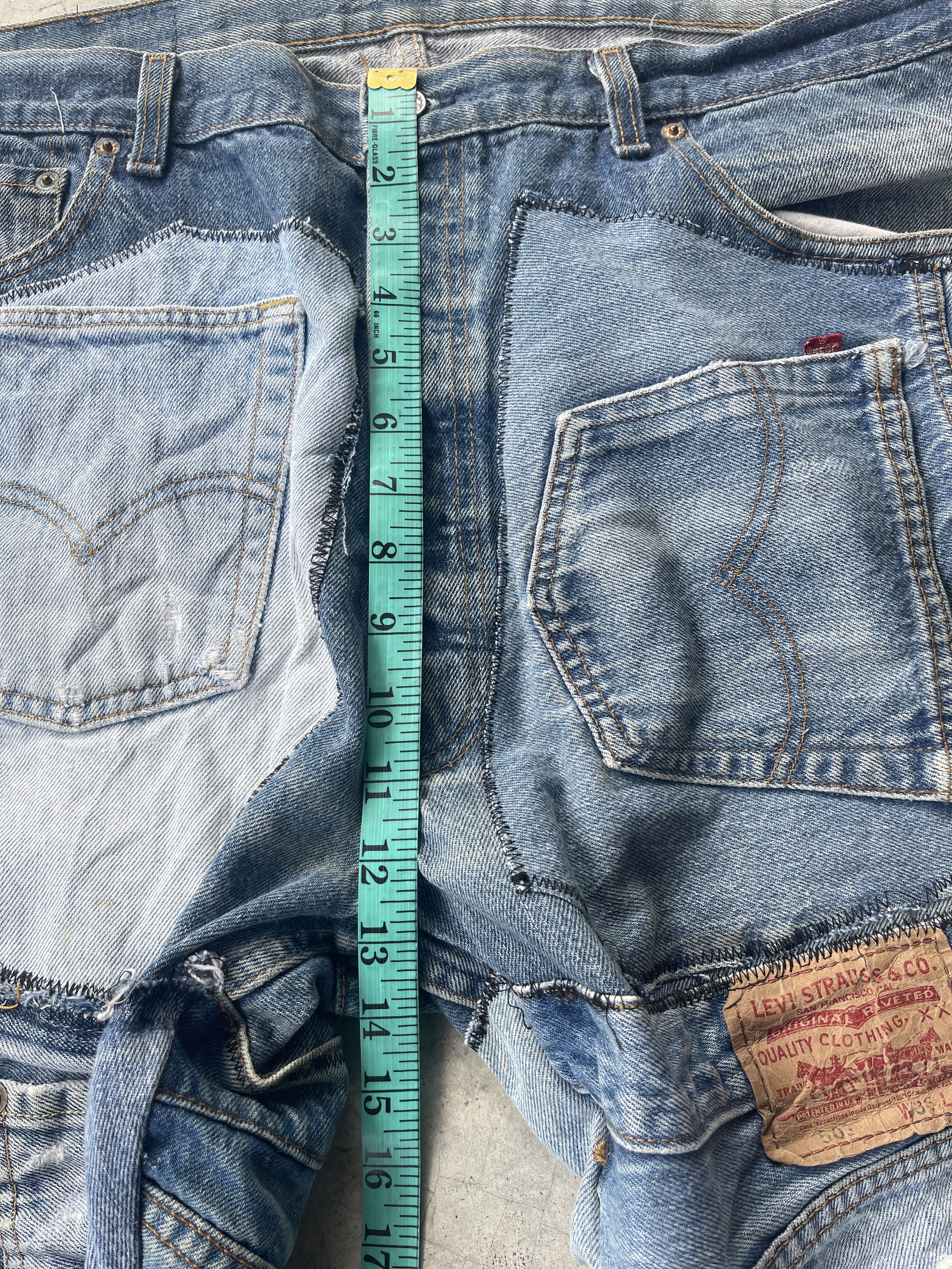 Levi's Vintage Clothing Vintage Levis 501 Reconstruct Patchwork Distressed Sz 42 Size US 42 / EU 58 - 11 Thumbnail
